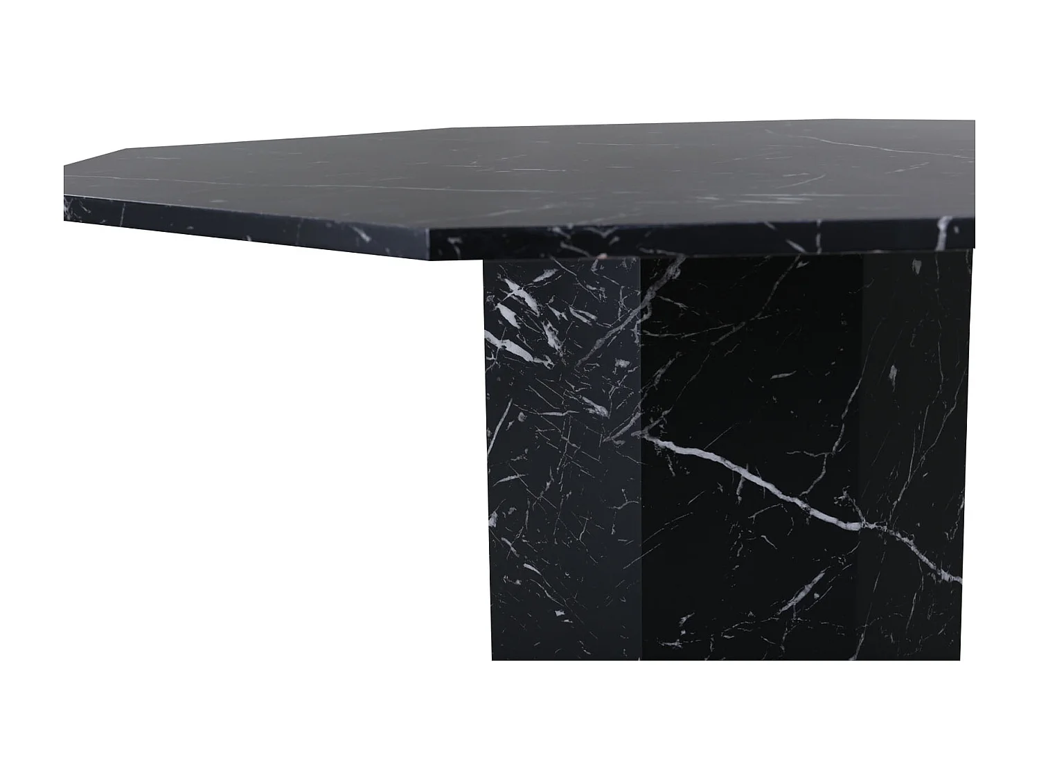 Table à Manger Octogonale "Marbs" 110cm Noir
