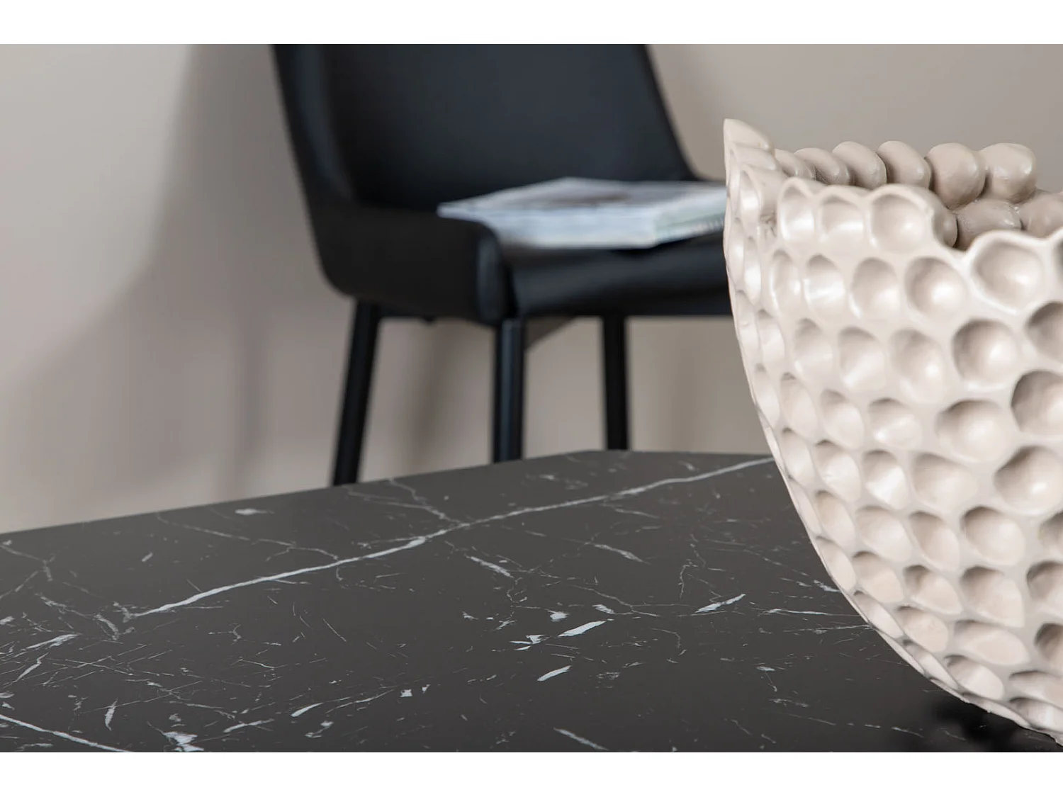 Table à Manger Octogonale "Marbs" 110cm Noir