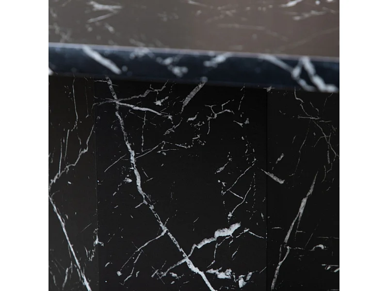 Table à Manger Octogonale "Marbs" 110cm Noir