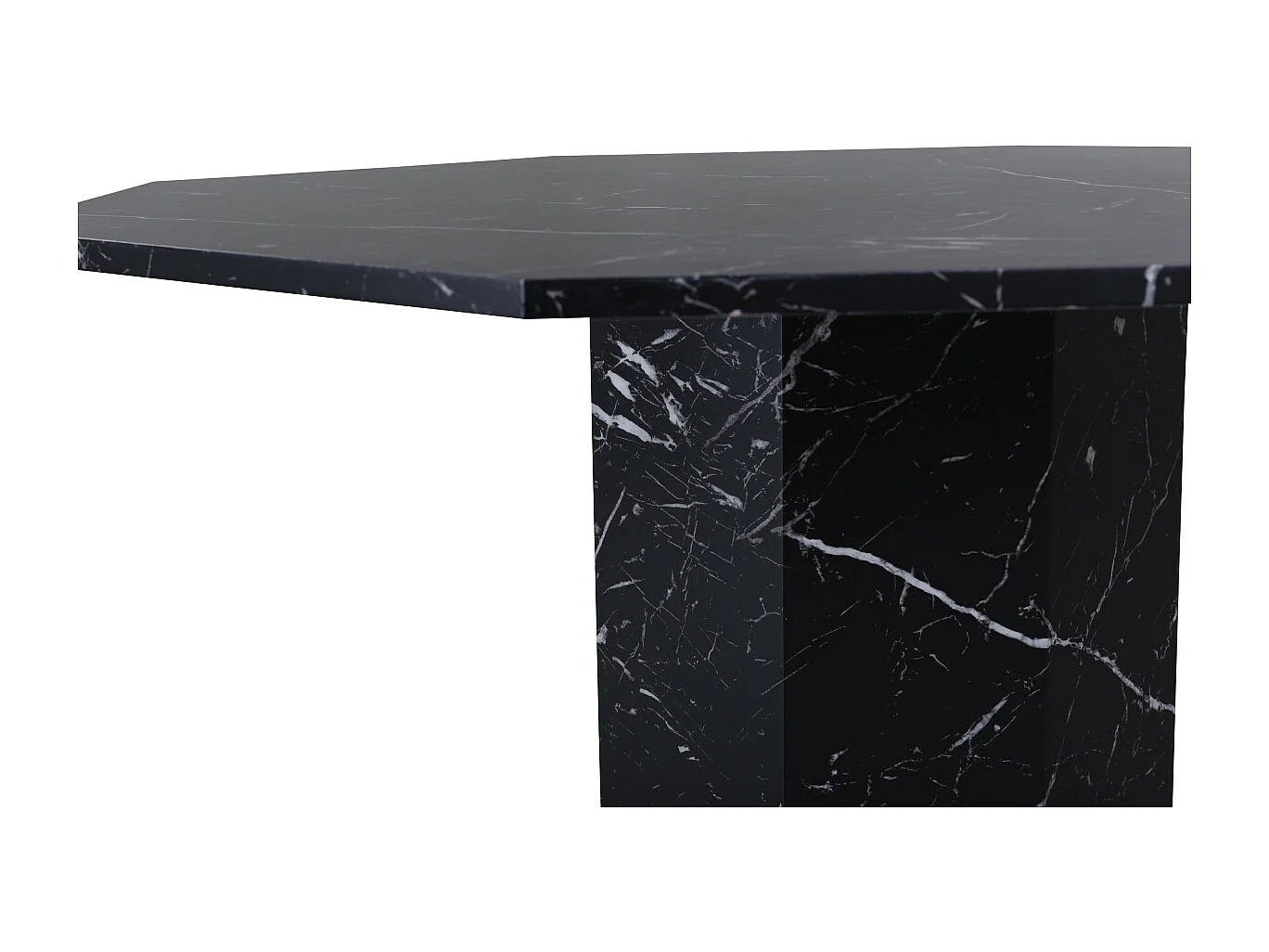 Table à Manger Octogonale "Marbs" 110cm Noir