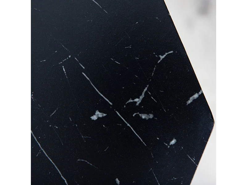 Table à Manger Octogonale "Marbs" 110cm Noir