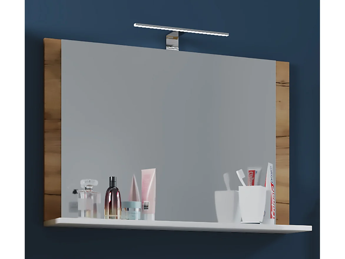 Badspiegel Wandspiegel Bad Ablage Lendas 55x60 cm