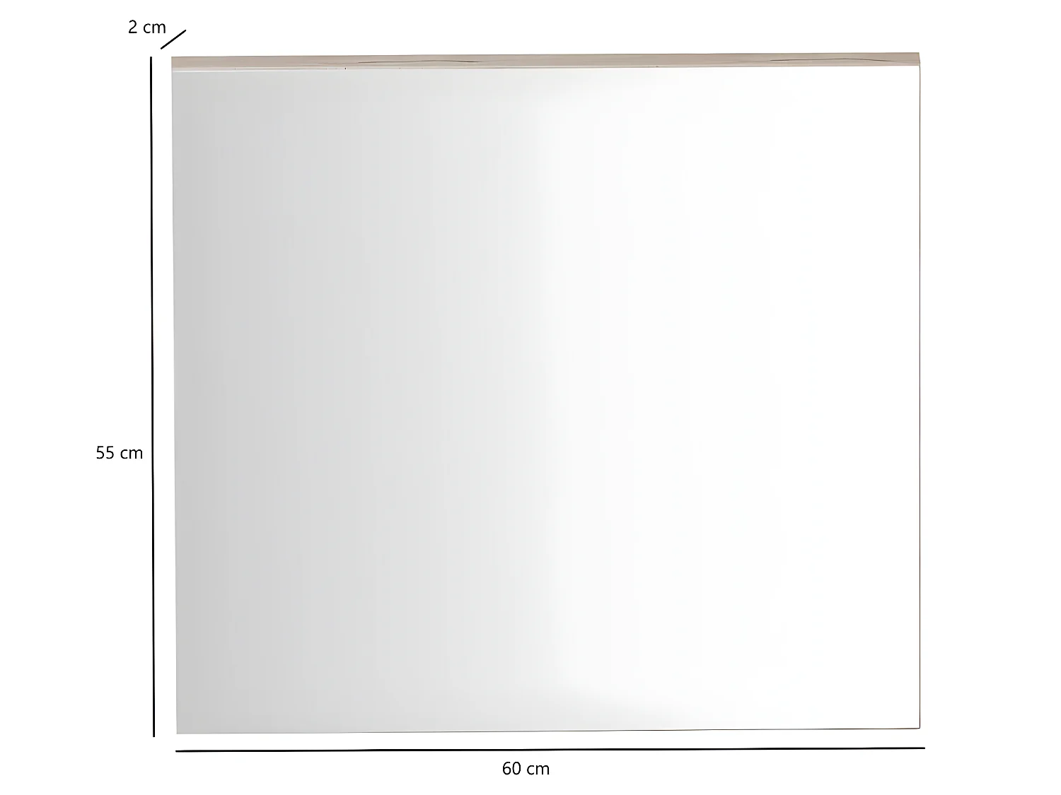 SetOne Miroir de salle de bain, argent fumé, miroir en verre.