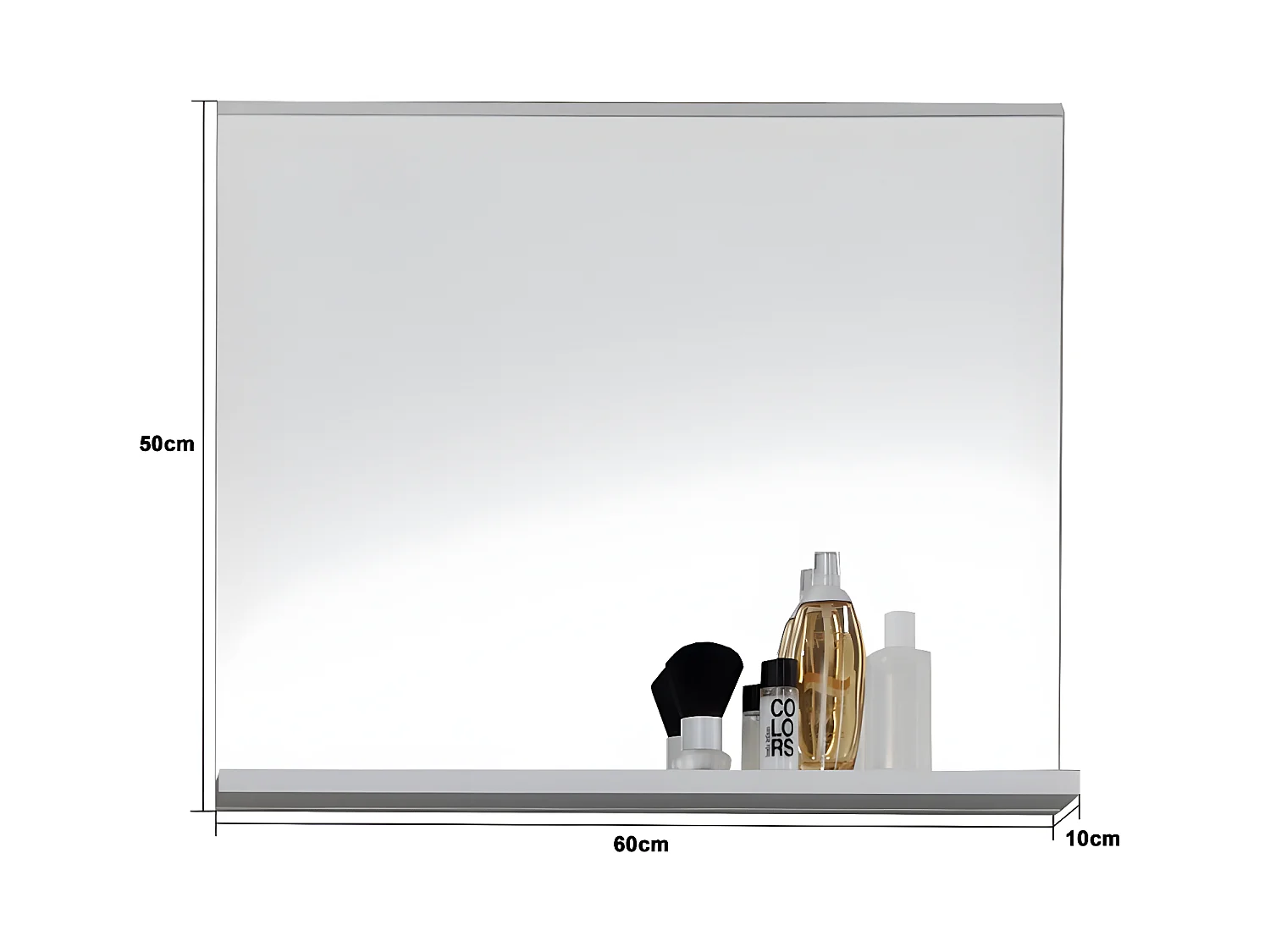 Mezzo Miroir pour salle de bain, blanc.