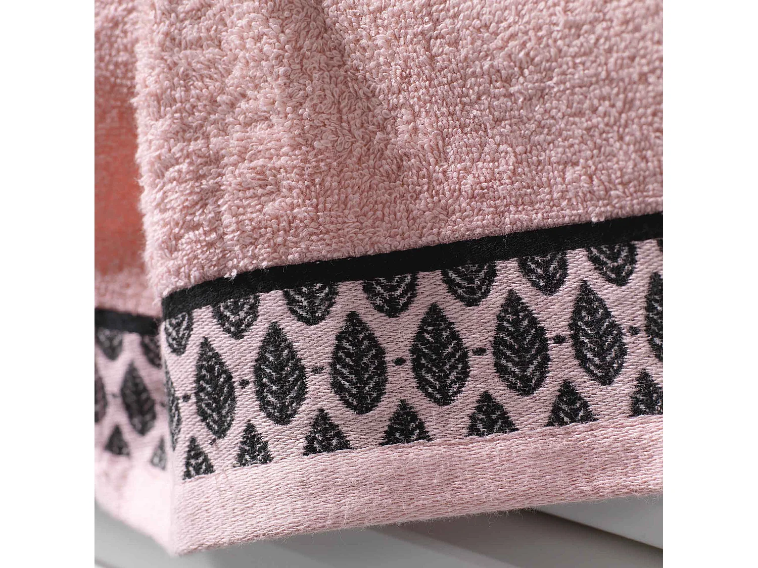 Tapis de Bain Imprimé "Botanica" 50x85cm Rose