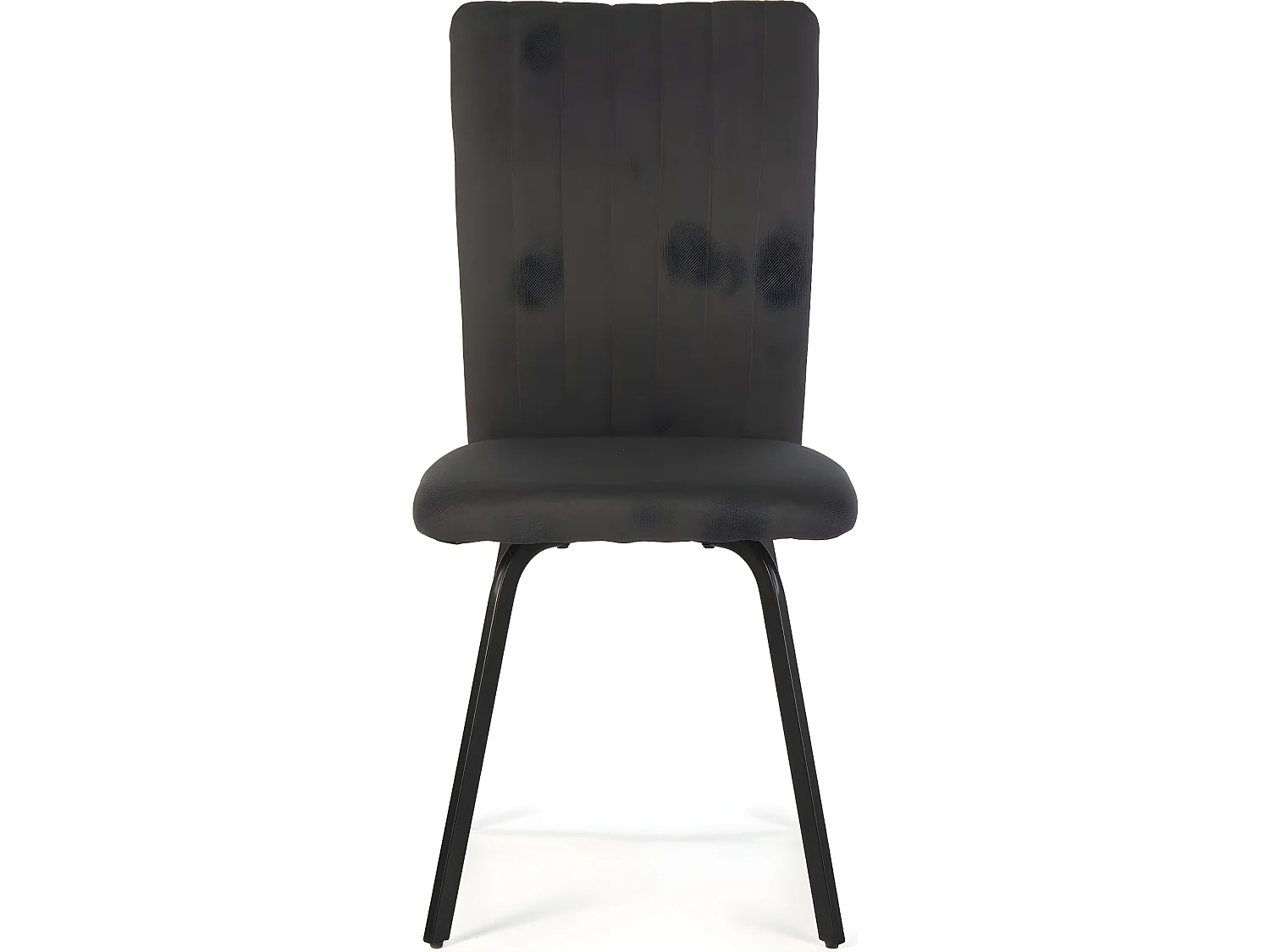 Lot de 4 chaises en tissu gris foncé - Lonni