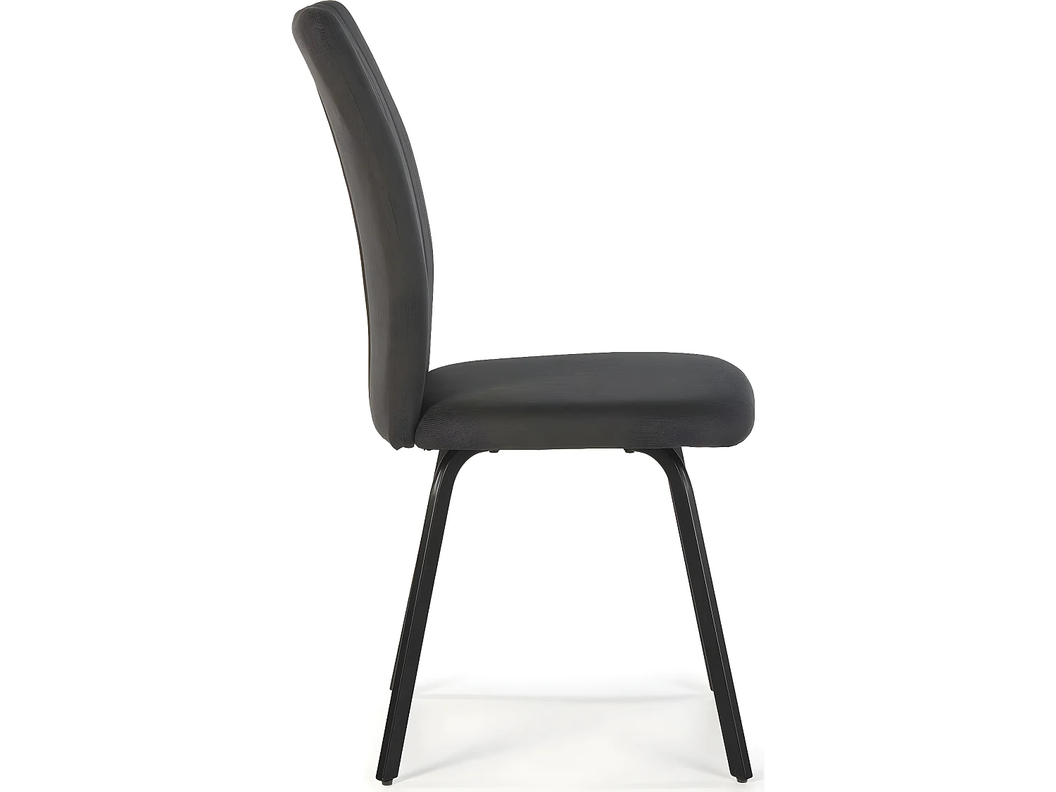 Lot de 4 chaises en tissu gris foncé - Lonni