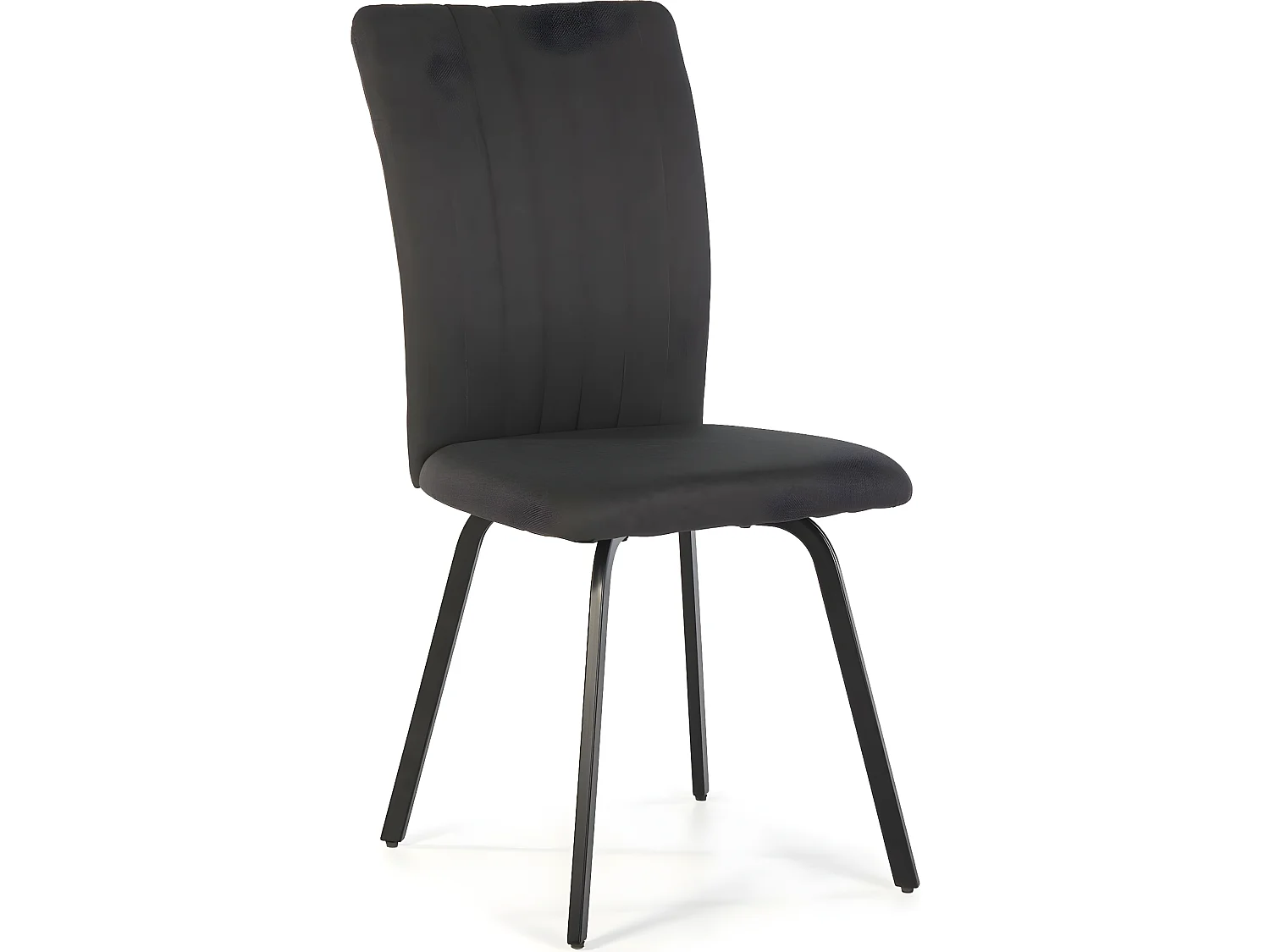 Lot de 4 chaises en tissu gris foncé - Lonni