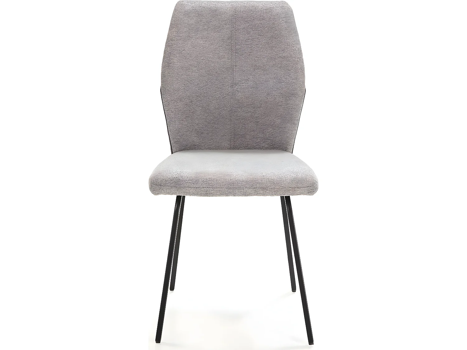 Lot de 4 chaises en tissu gris clair et simili - Garance