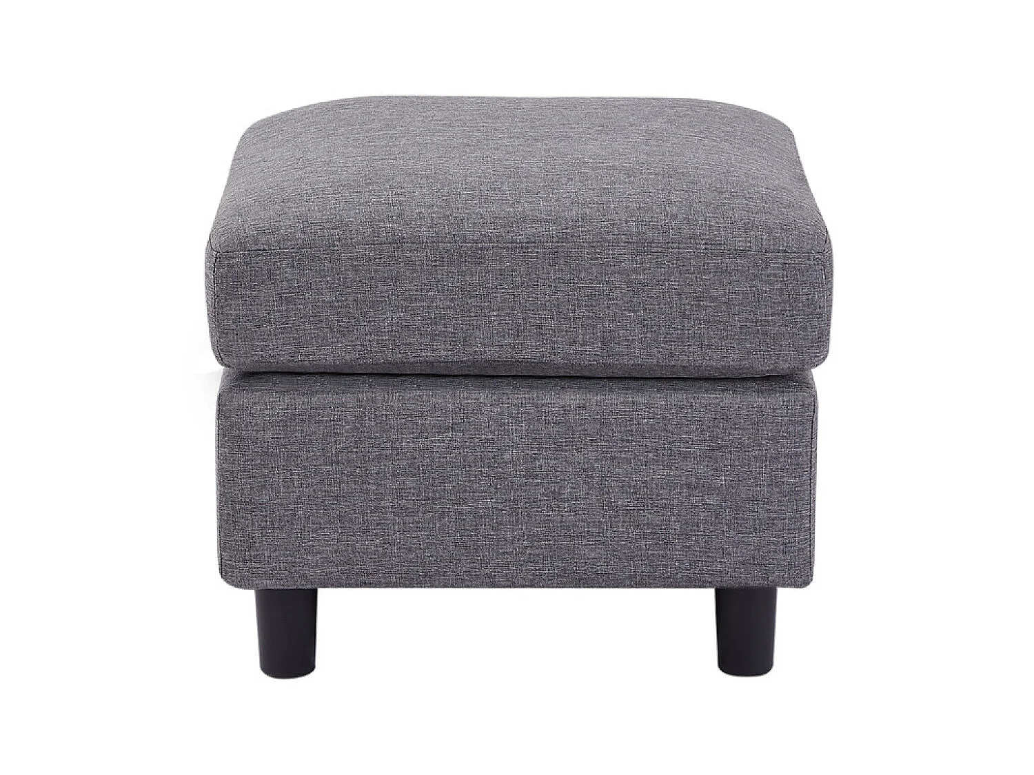 Canapé modulable 3 places + 1 pouf tissu gris CORK