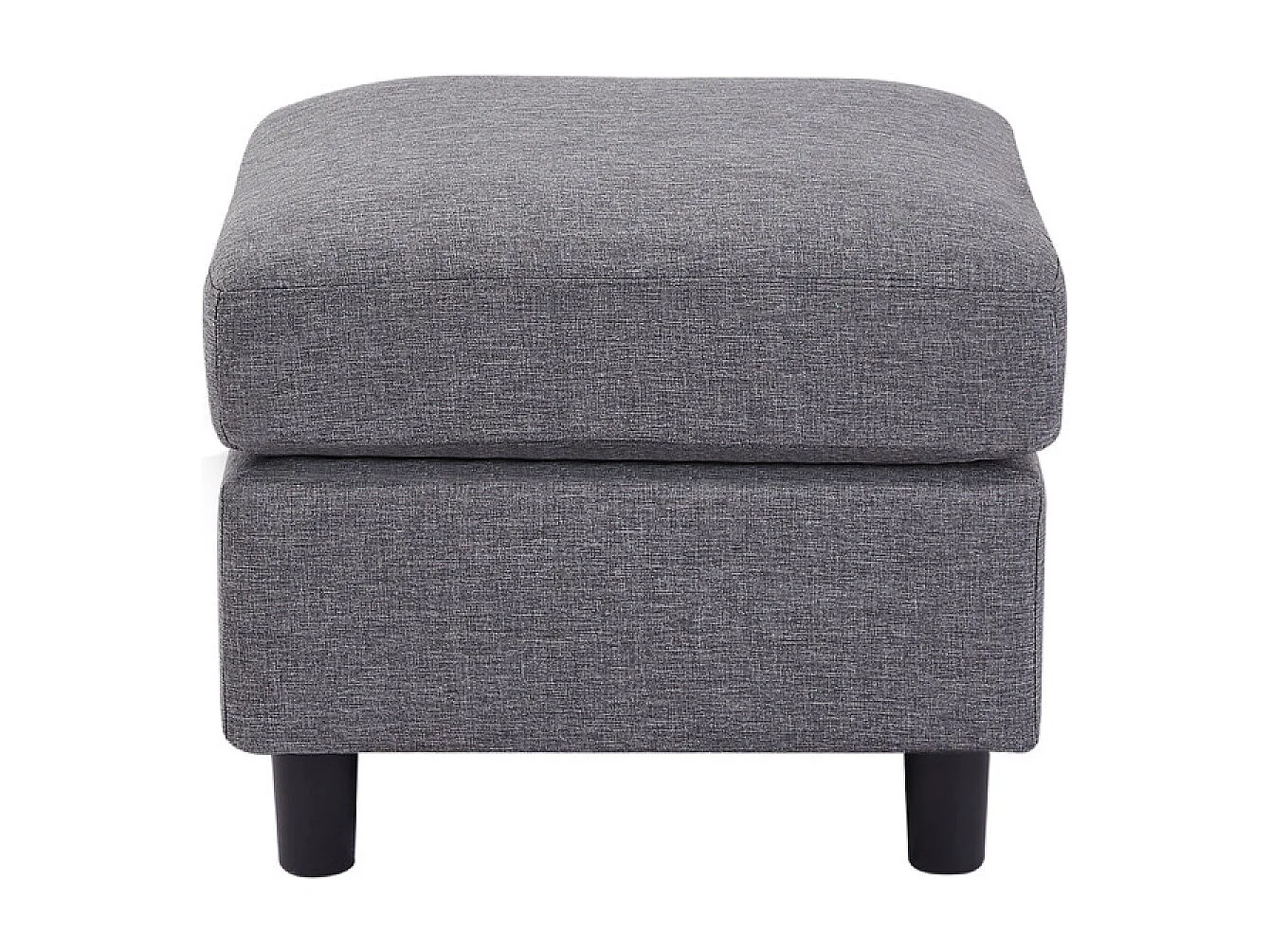 Canapé 3 places + 1 pouf modulable tissu gris CORK