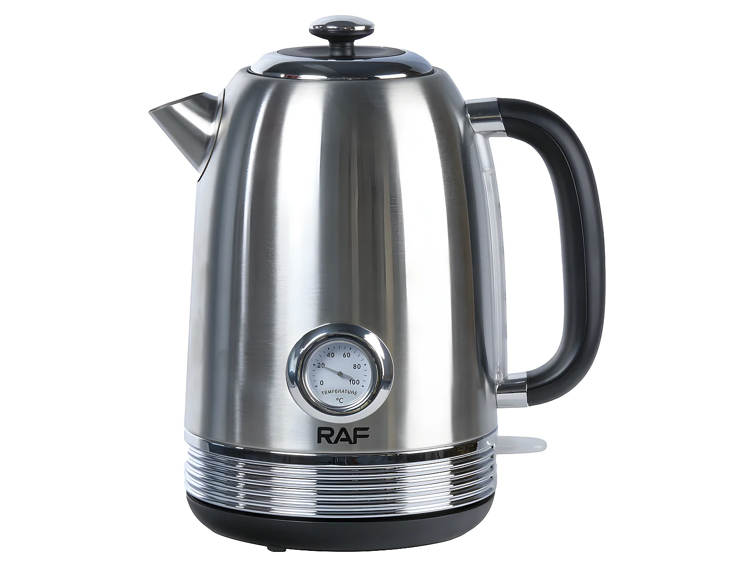 Bouilloire électrique 2L acier chromé et thermomètre intégré - RAIKOU