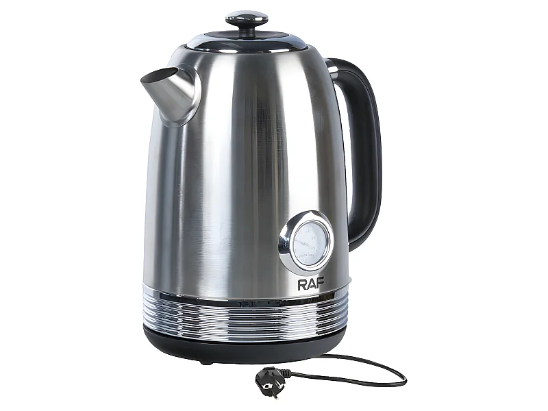 Bouilloire électrique 2L acier chromé et thermomètre intégré - RAIKOU