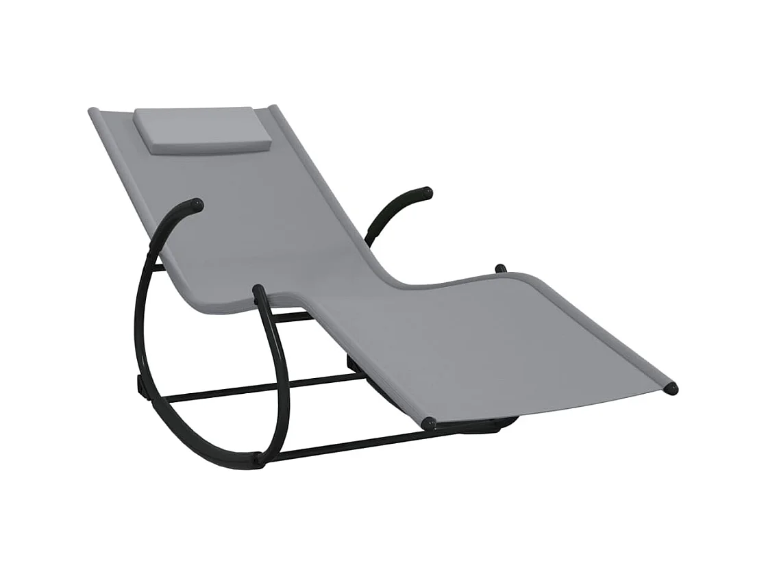 Transat chaise longue bain grise 164 x 61 x 73 cm 02_0012973