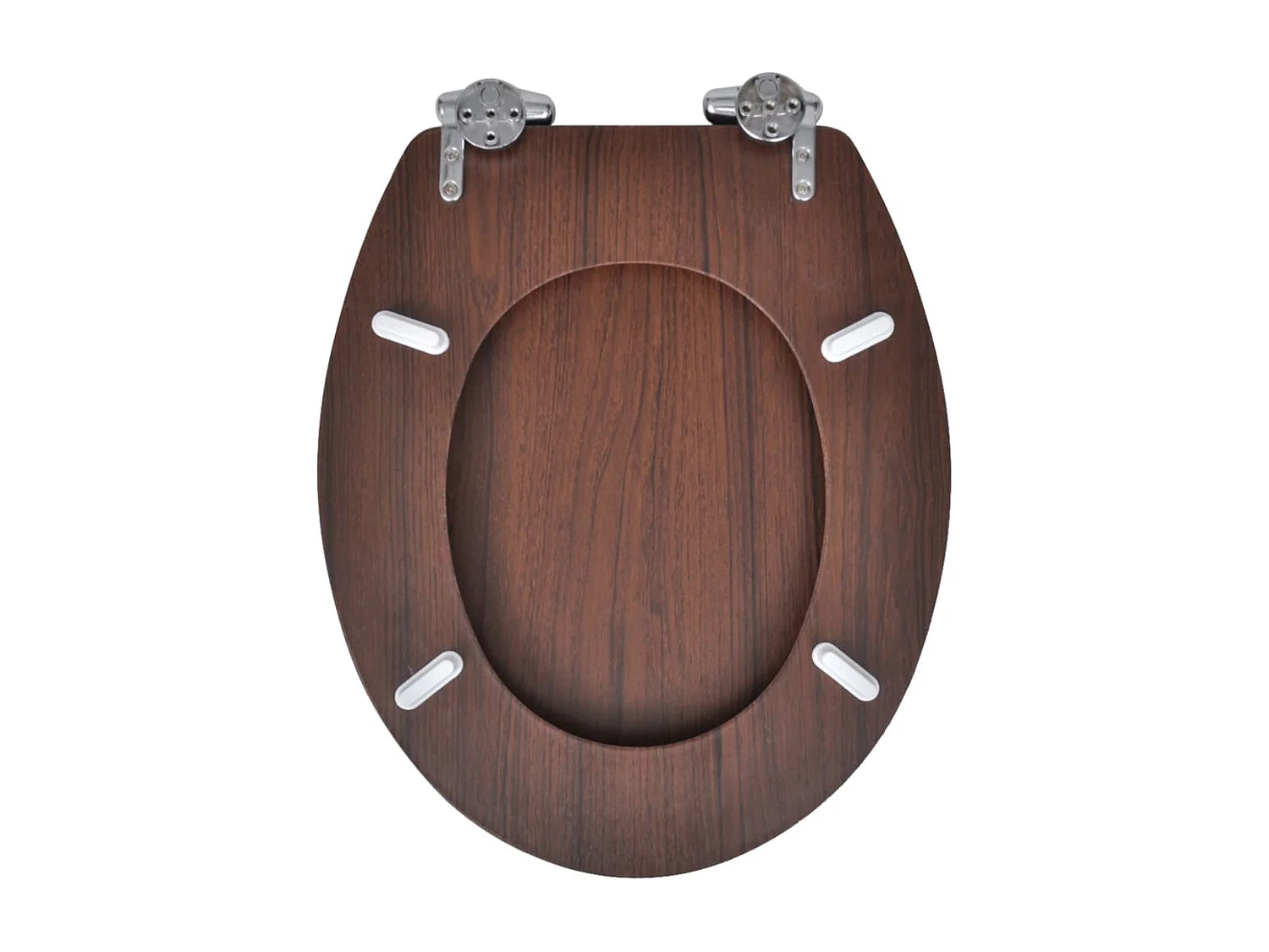 Siège de toilette abattant effet bois marron 45 x 36 x 5 cm 02_0002877