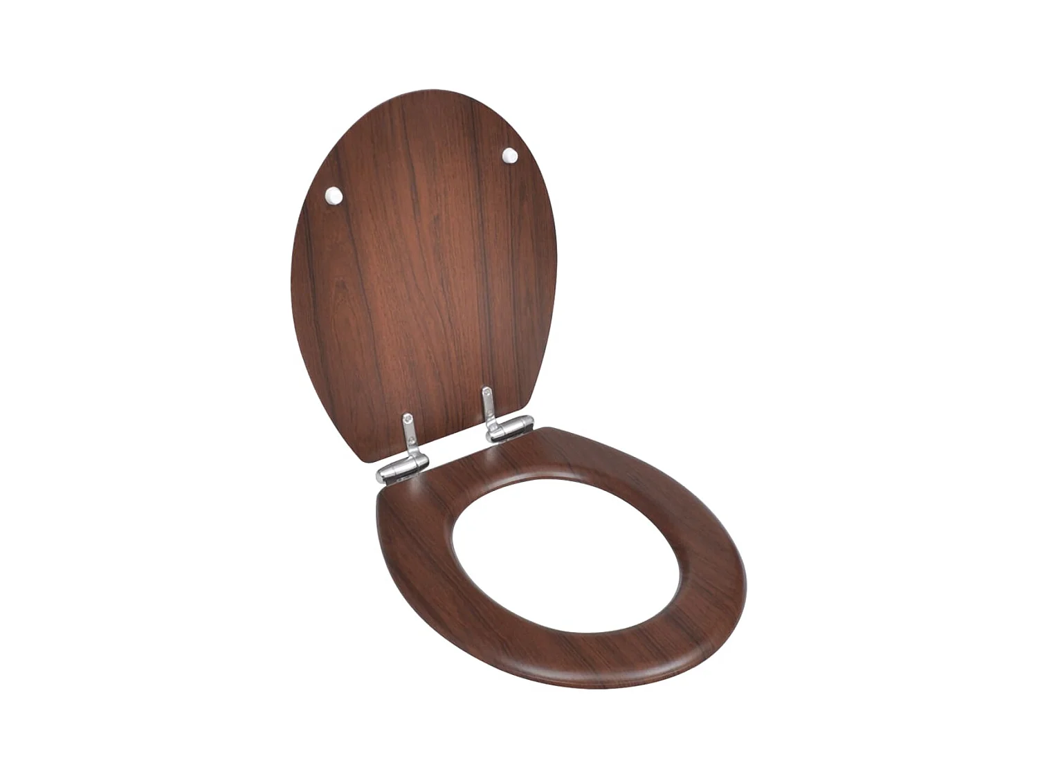 Siège de toilette abattant effet bois marron 45 x 36 x 5 cm 02_0002877