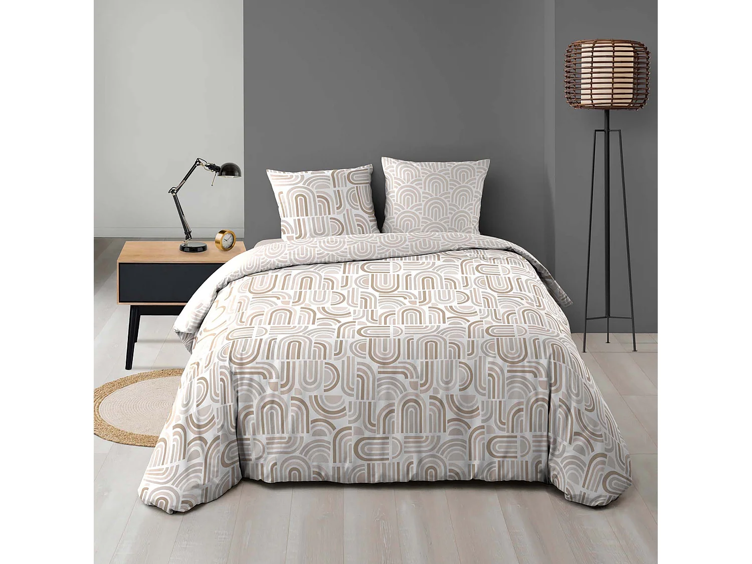 Housse couette + taies 220 x 240 cm Pandore