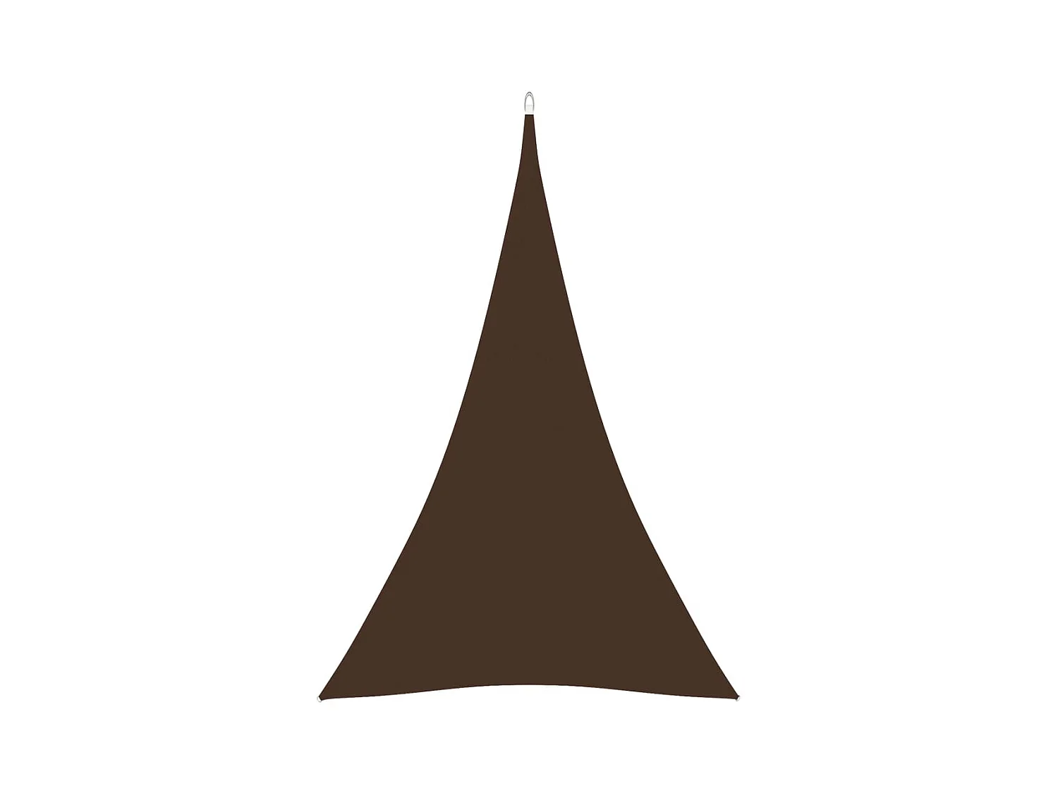 Vela de sombra parasol triangular tela Oxford 3 x 4 x 4 m marrón 02_0009838