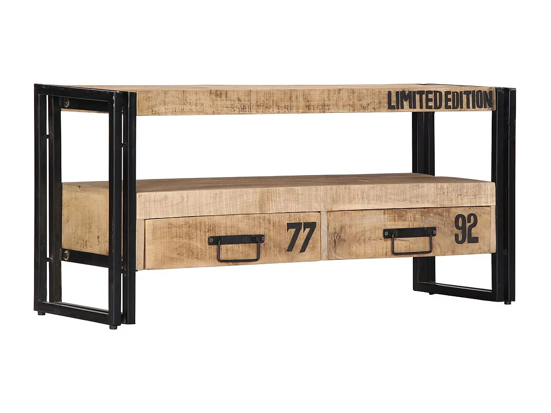 Mueble TV Buffet TV diseño práctico 100 cm madera maciza de mango 2502272
