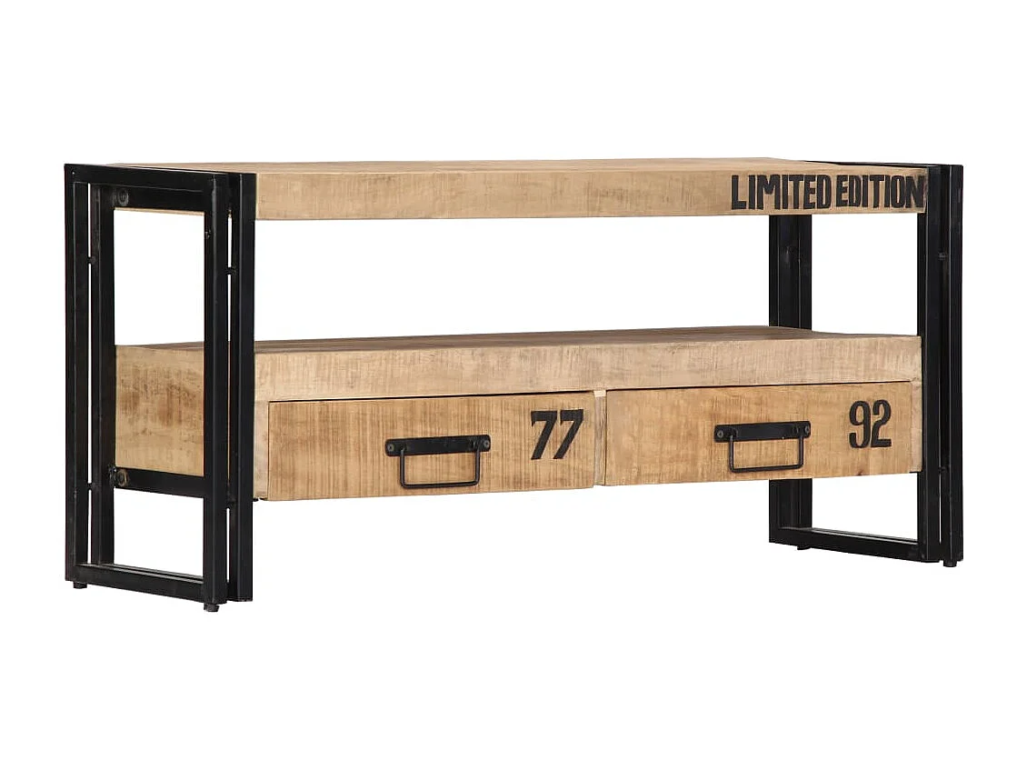 Mueble TV Buffet TV diseño práctico 100 cm madera maciza de mango 2502272