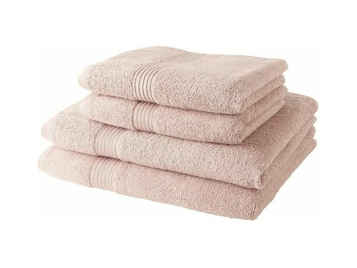 2 Serviettes de toilette 50 x 90 + 2 Draps de bain 70 x 130