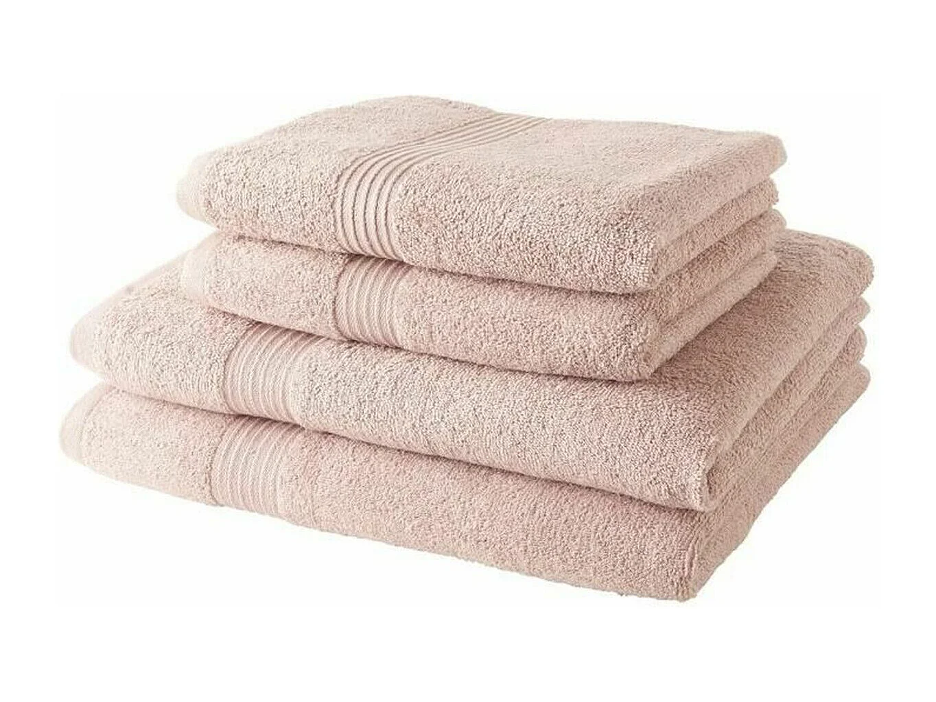 2 Serviettes de toilette 50 x 90 + 2 Draps de bain 70 x 130