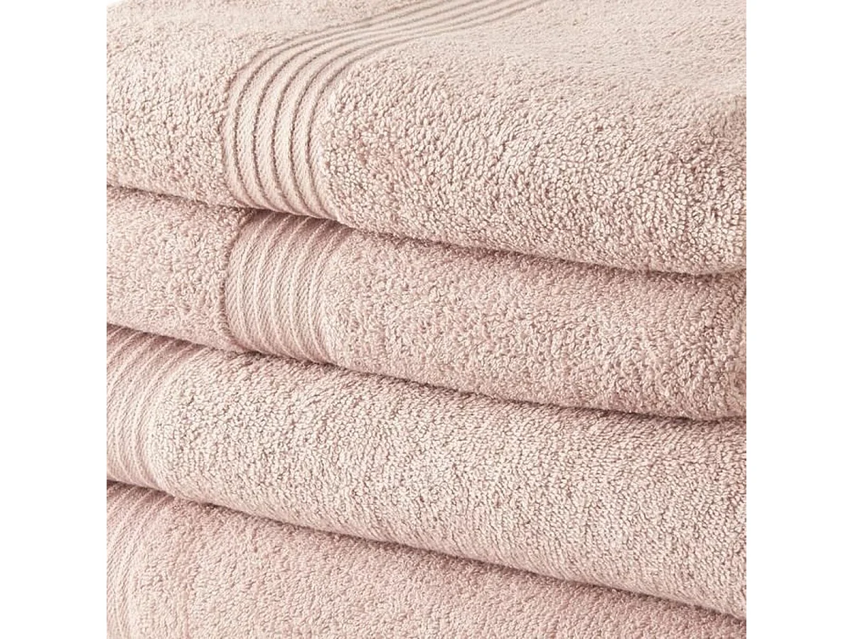 2 Serviettes de toilette 50 x 90 + 2 Draps de bain 70 x 130