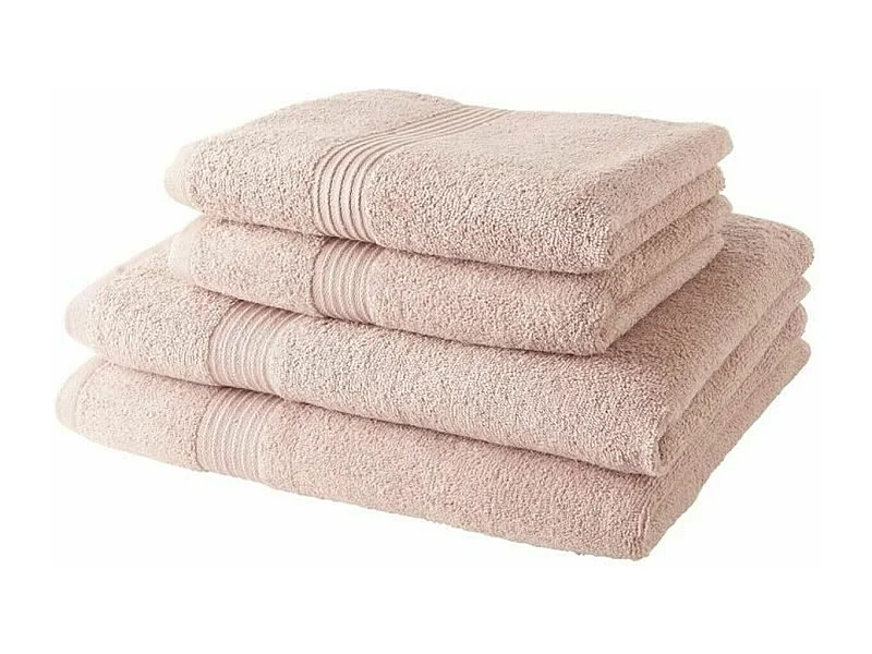 2 Serviettes de toilette 50 x 90 + 2 Draps de bain 70 x 130