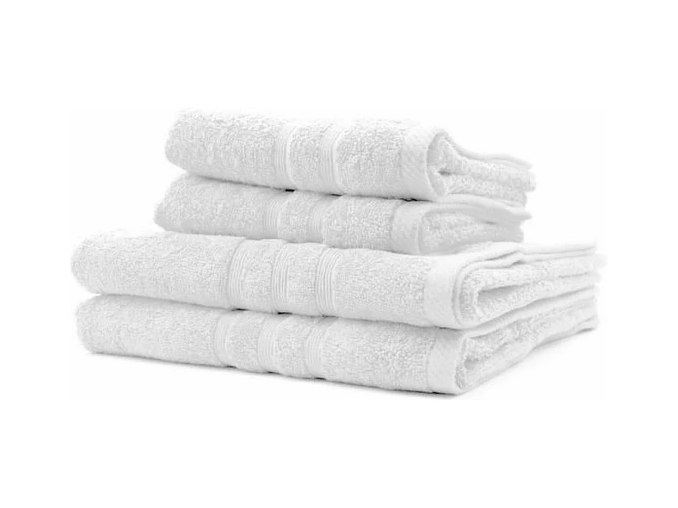 2 Serviettes de bain 50 x 90 + 2 Draps de bain 70 x 130