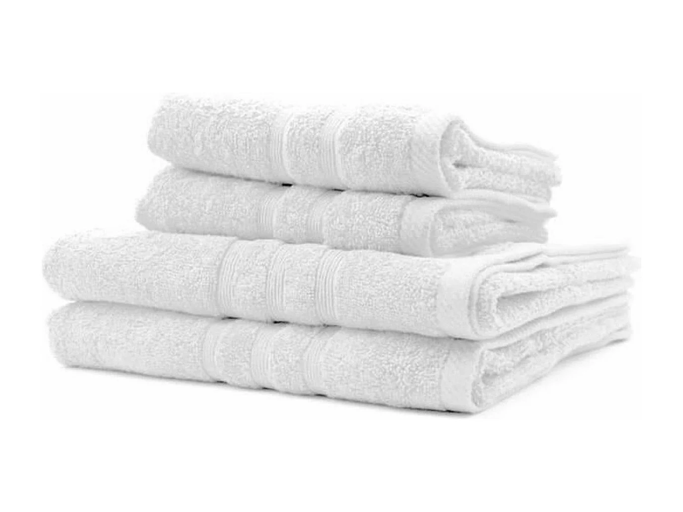 2 Serviettes de bain 50 x 90 + 2 Draps de bain 70 x 130