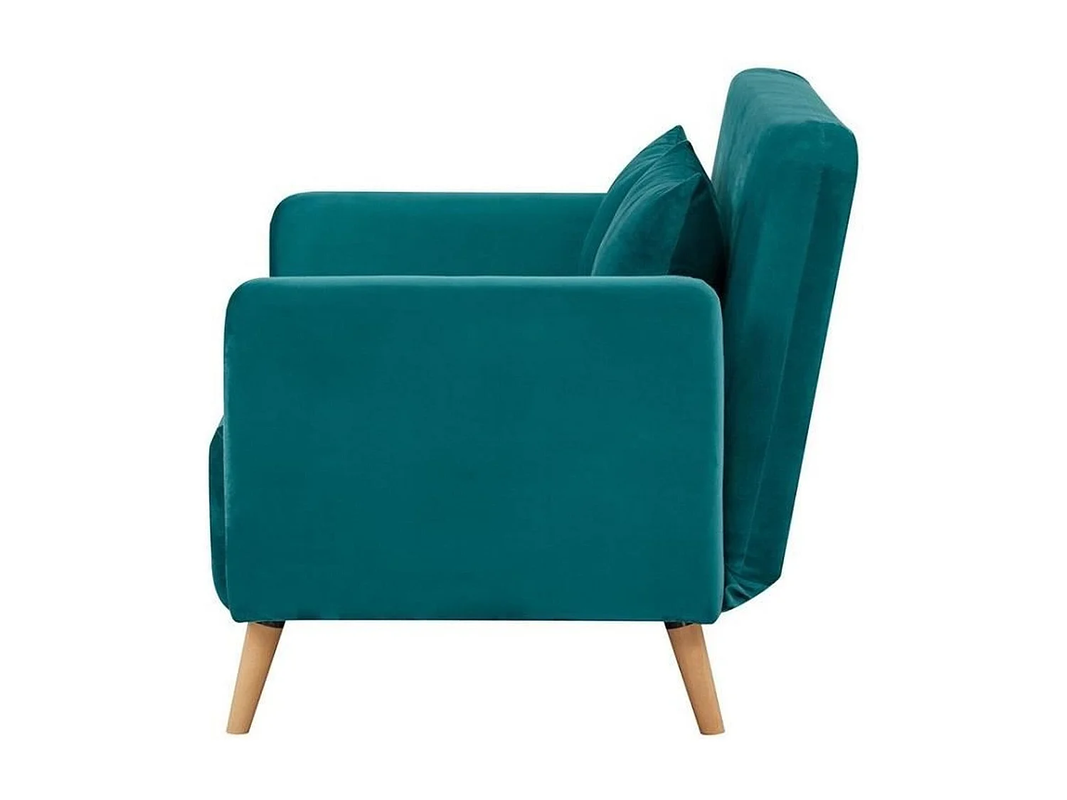 Canapé BZ DEPLO 2 places - Tissu bleu canard 140 - 152 x 90 x 81 cm