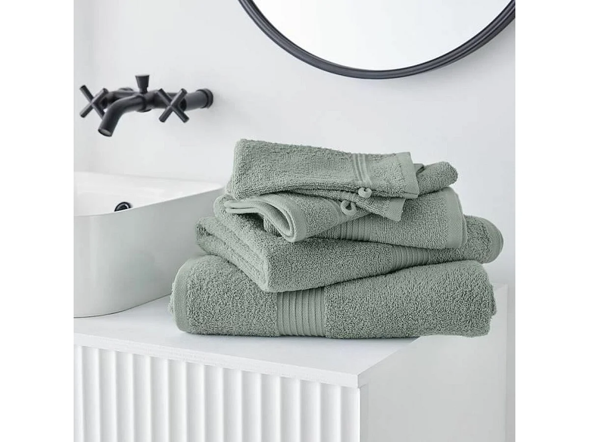 Maxi drap de bain 100% coton, 90x150 cm, coloris celadon, Today