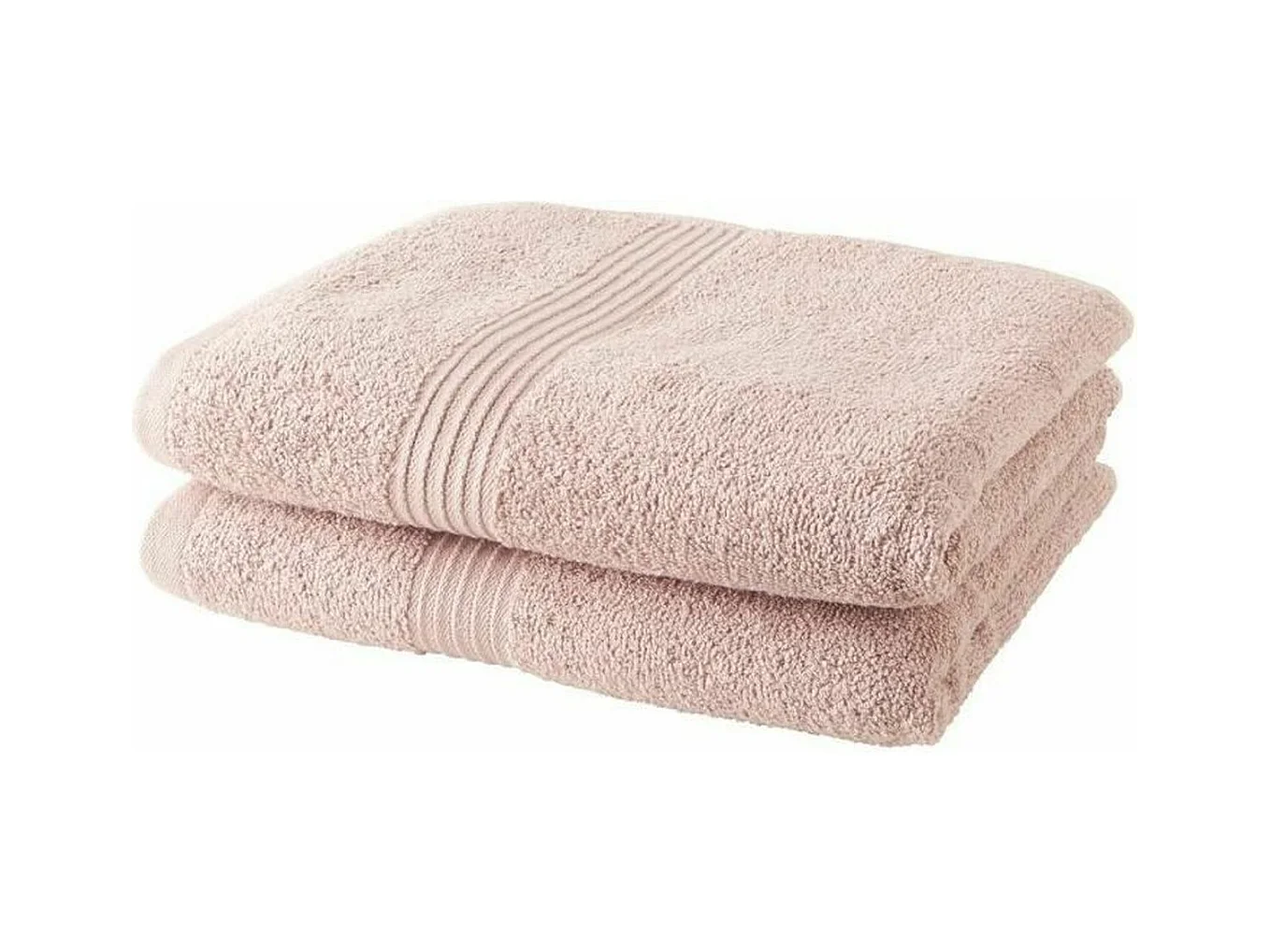 2 serviettes de toilette 50 x 90 cm Rose des sables