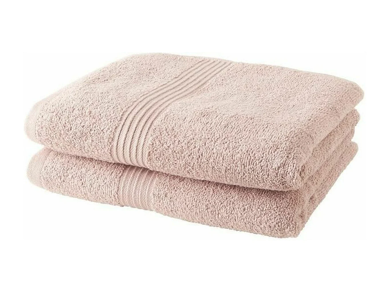 2 serviettes de toilette 50 x 90 cm Rose des sables