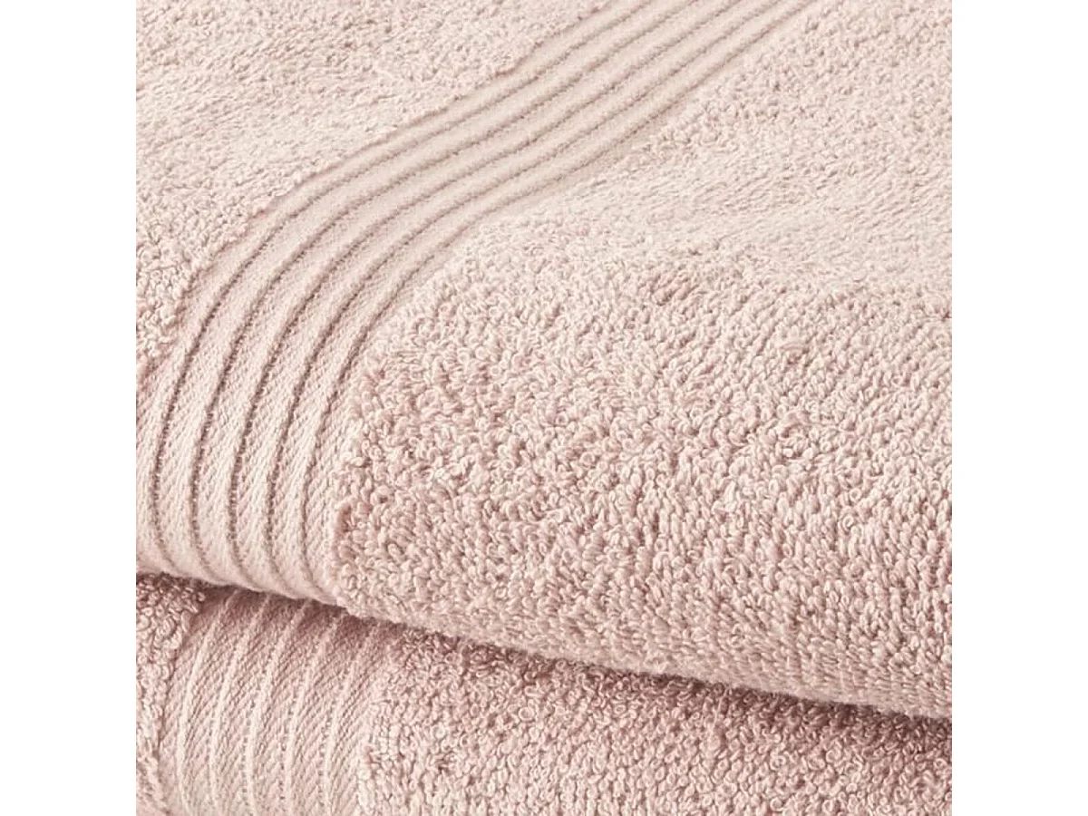 2 serviettes de toilette 50 x 90 cm Rose des sables