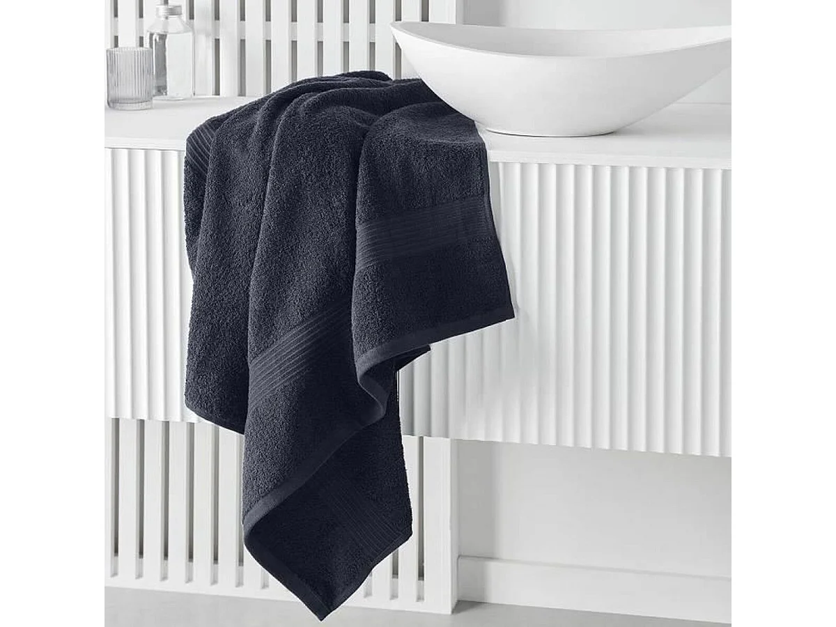 Maxi drap de bain 100% coton, 90x150 cm, coloris navy, Today