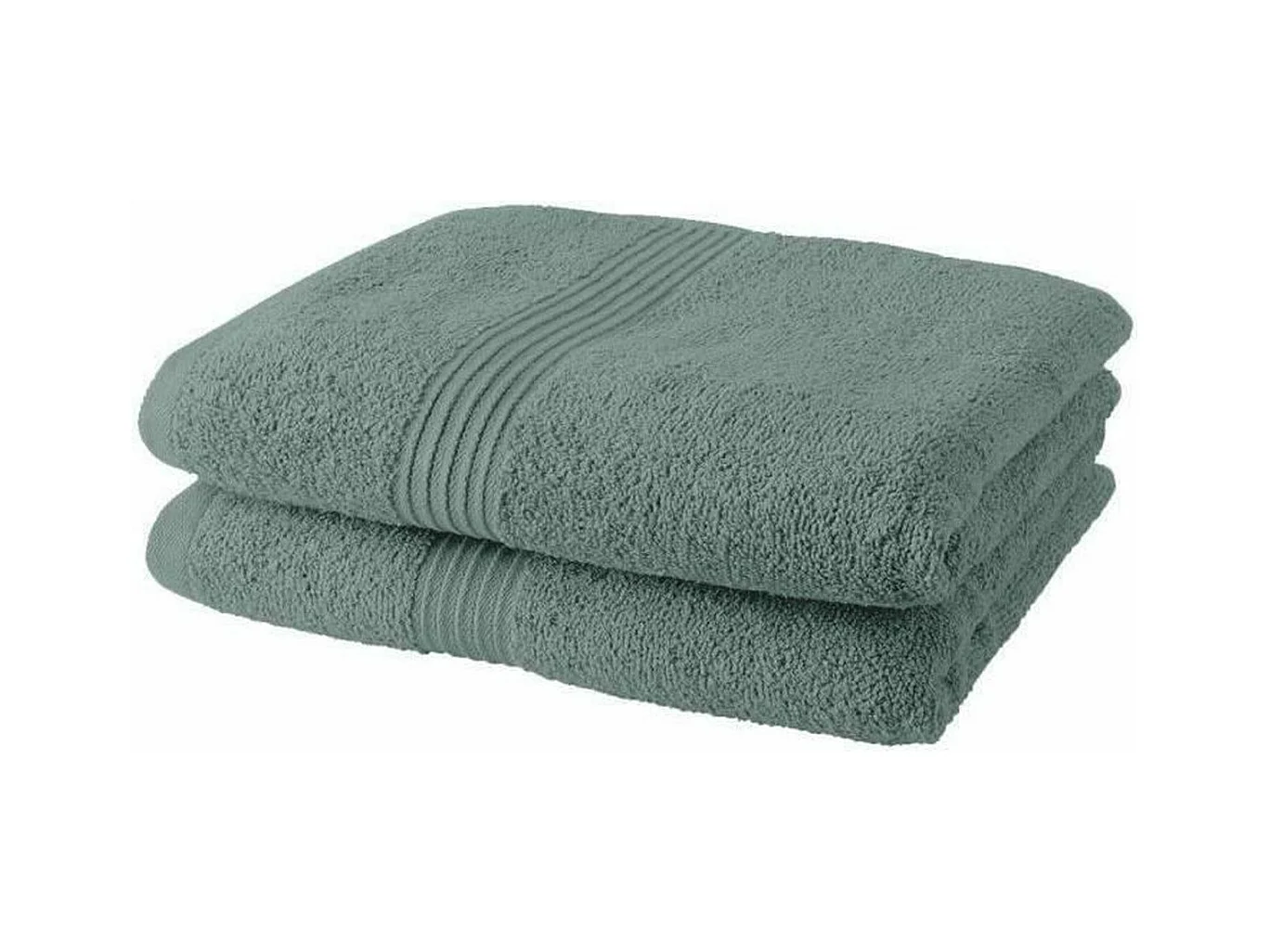 2 serviettes de toilette 50 x 90 cm Celadon