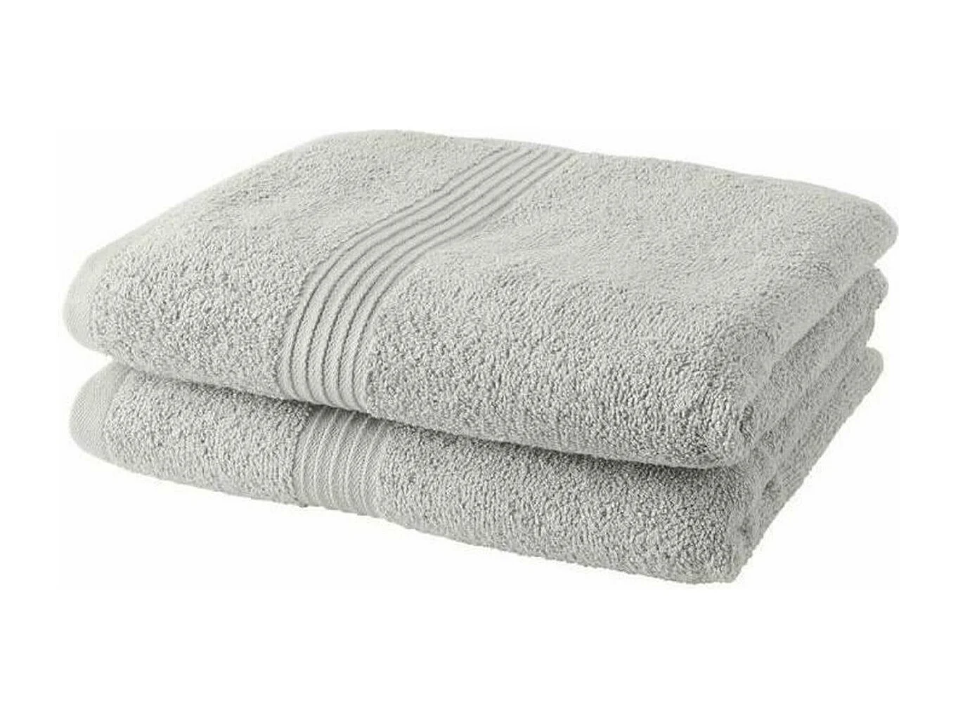 2 serviettes de toilette 50 x 90 cm Craie