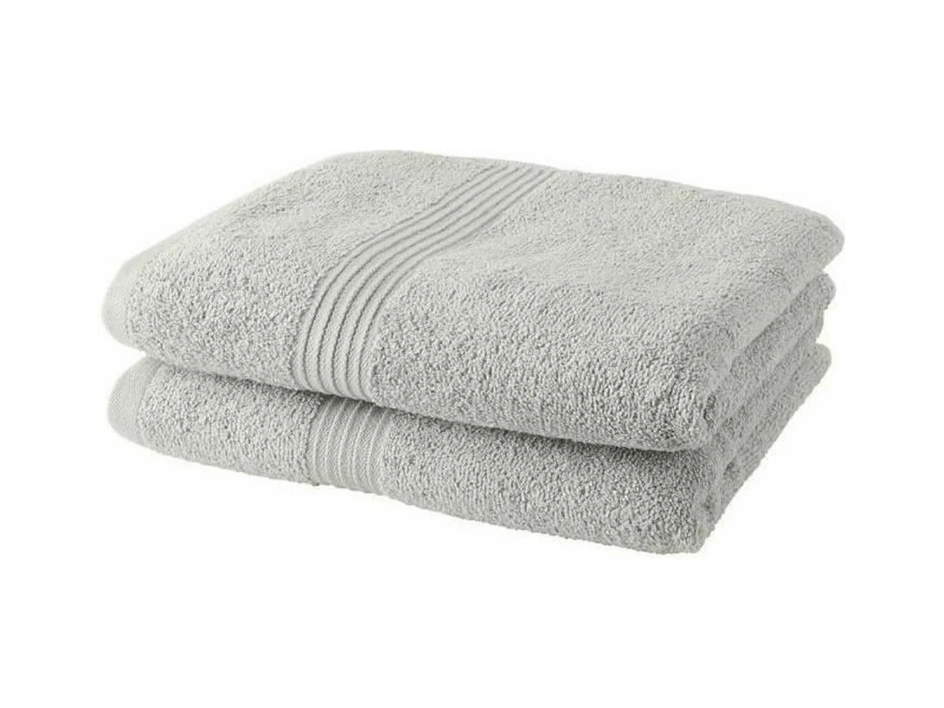 2 serviettes de toilette 50 x 90 cm Craie