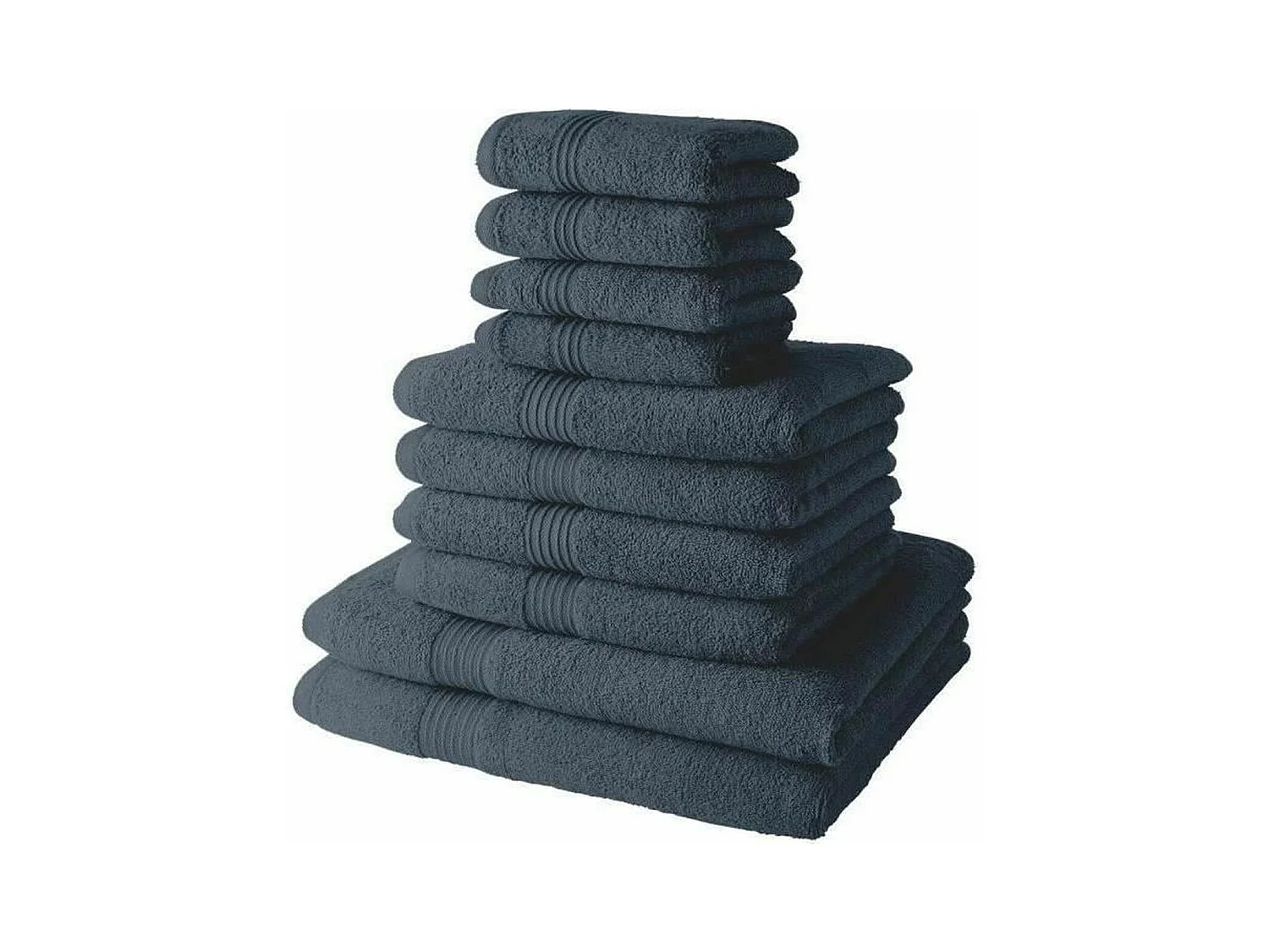 4 Serviettes de bain 30 x 50 + 4 Serviettes de bain 50 x 90 + 2 Draps de bain 70 x 130
