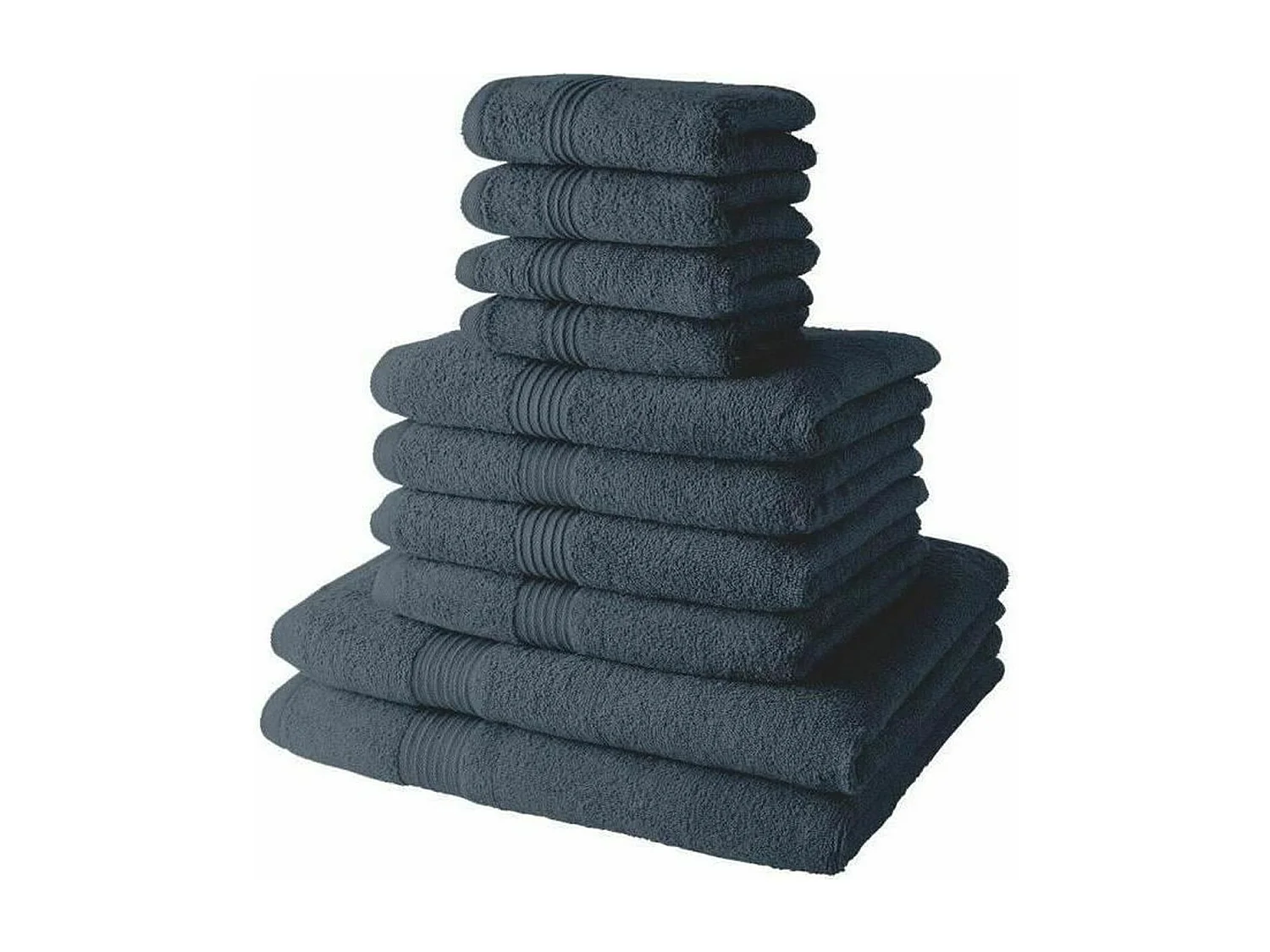 4 Serviettes de bain 30 x 50 + 4 Serviettes de bain 50 x 90 + 2 Draps de bain 70 x 130