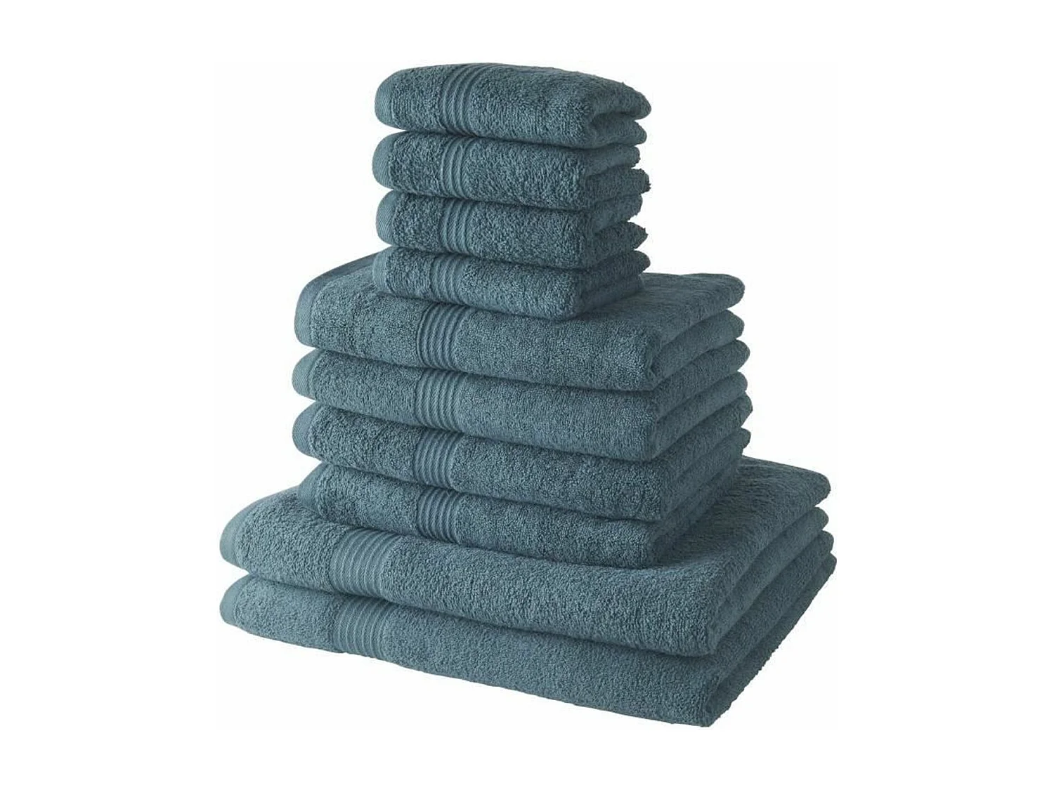 4 Serviettes de bain 30 x 50 + 4 Serviettes de bain 50 x 90 + 2 Draps de bain 70 x 130