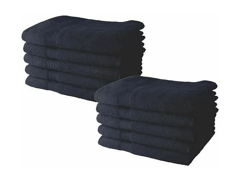 10 serviettes de Toilette 50 x 90 cm Navy