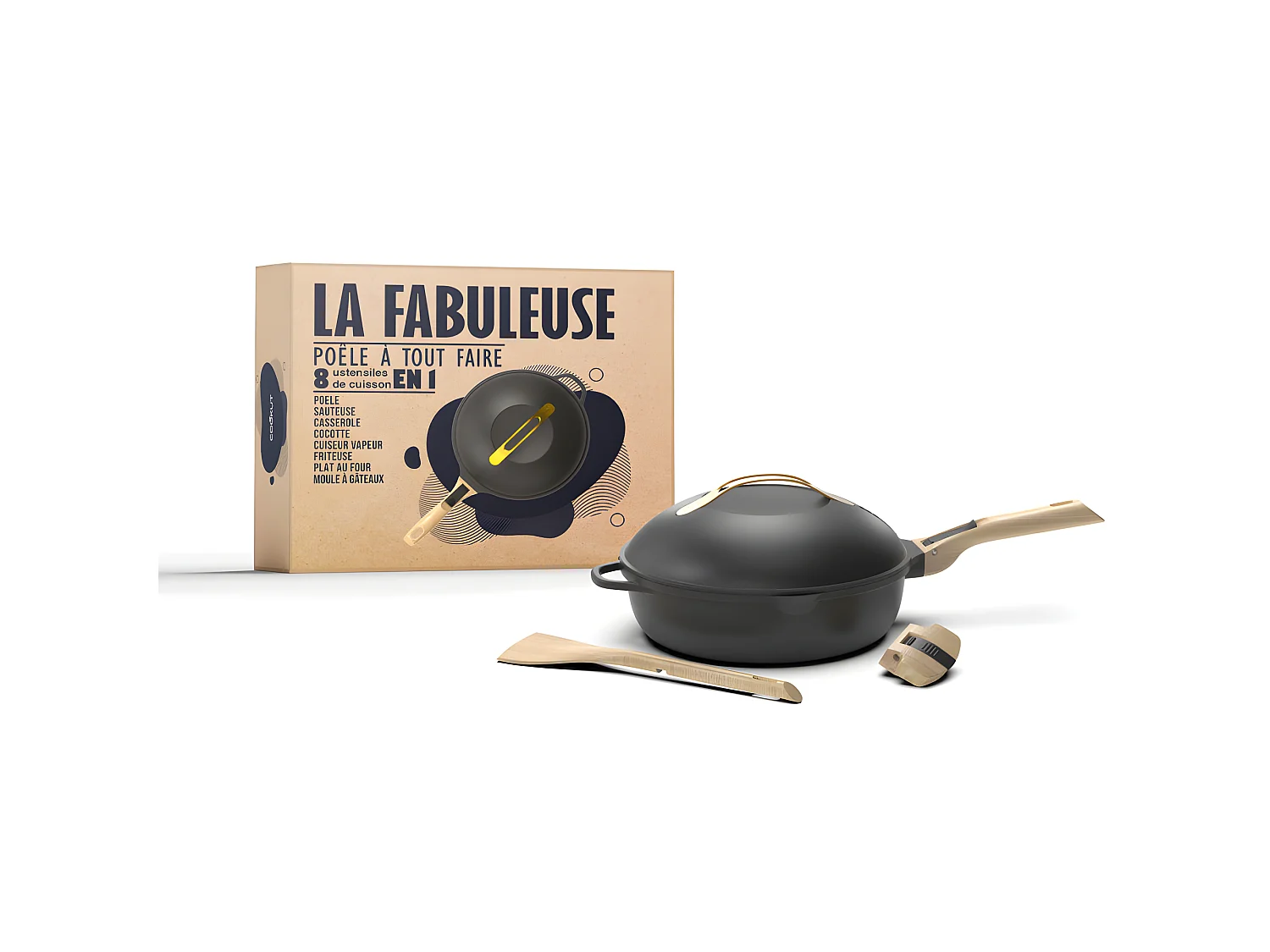 La fabuleuse poêle 8 en 1 Météore 28 cm