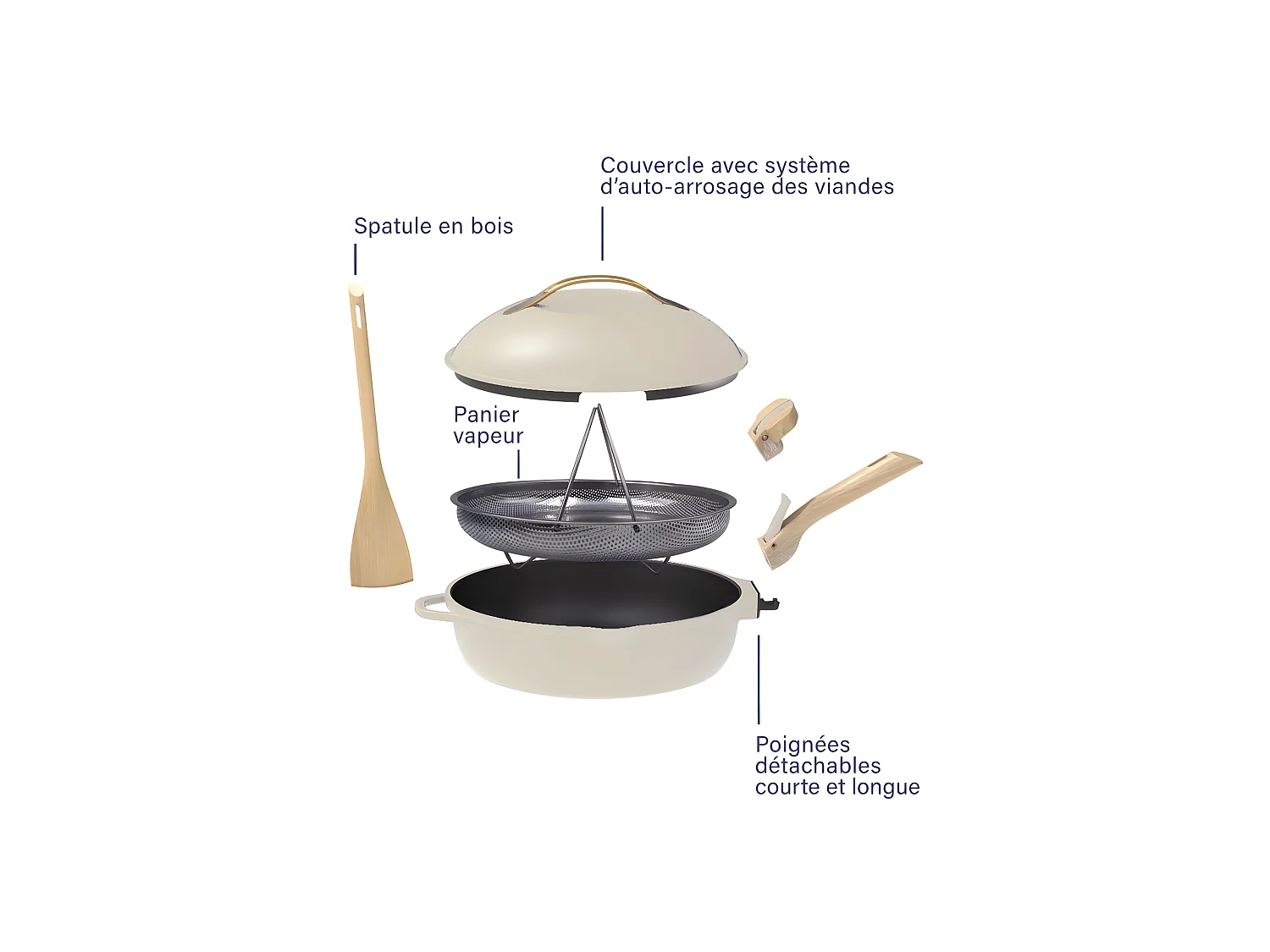 La fabuleuse poêle 8 en 1 meringue 28 cm