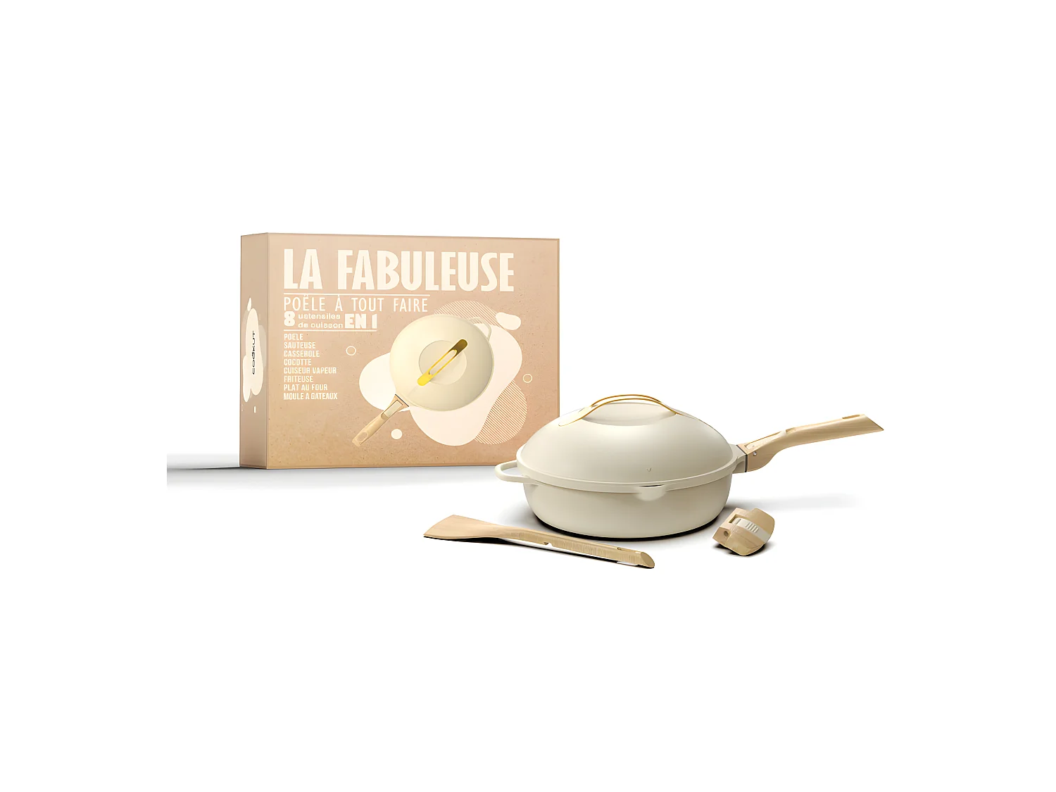 La fabuleuse poêle 8 en 1 meringue 28 cm
