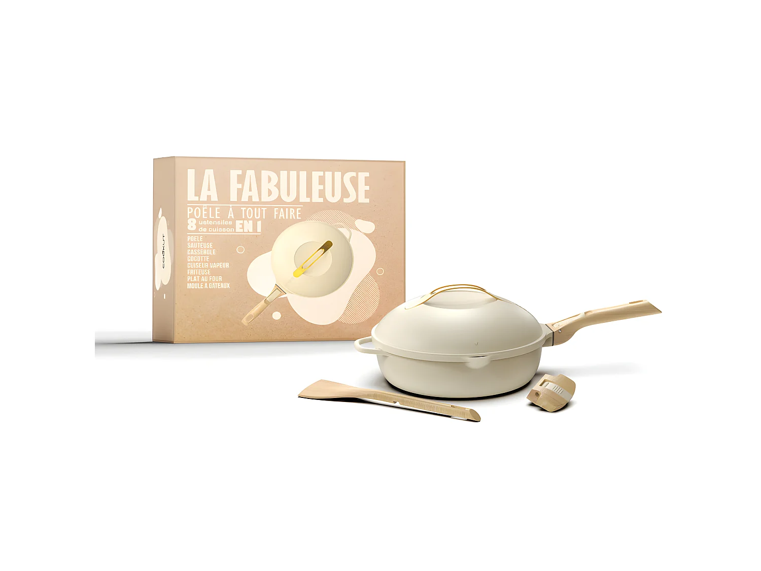 La fabuleuse poêle 8 en 1 meringue 28 cm