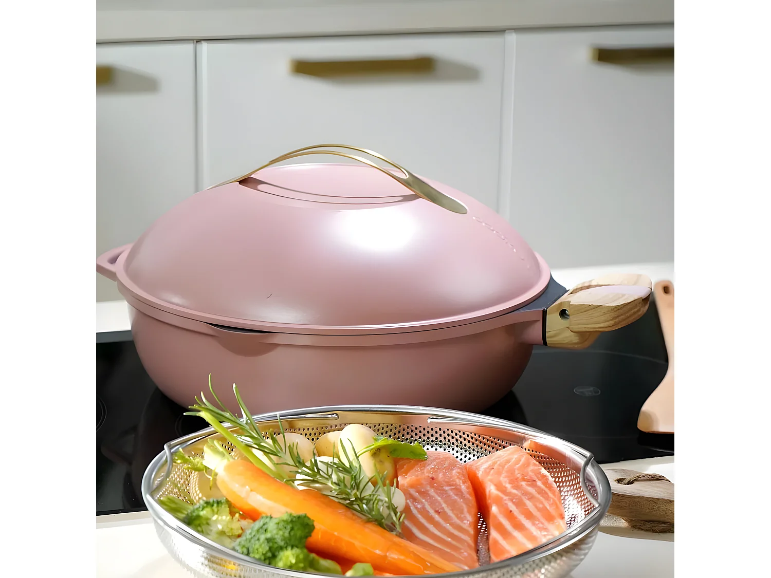 La fabuleuse poêle 8 en 1 pivoine 28 cm