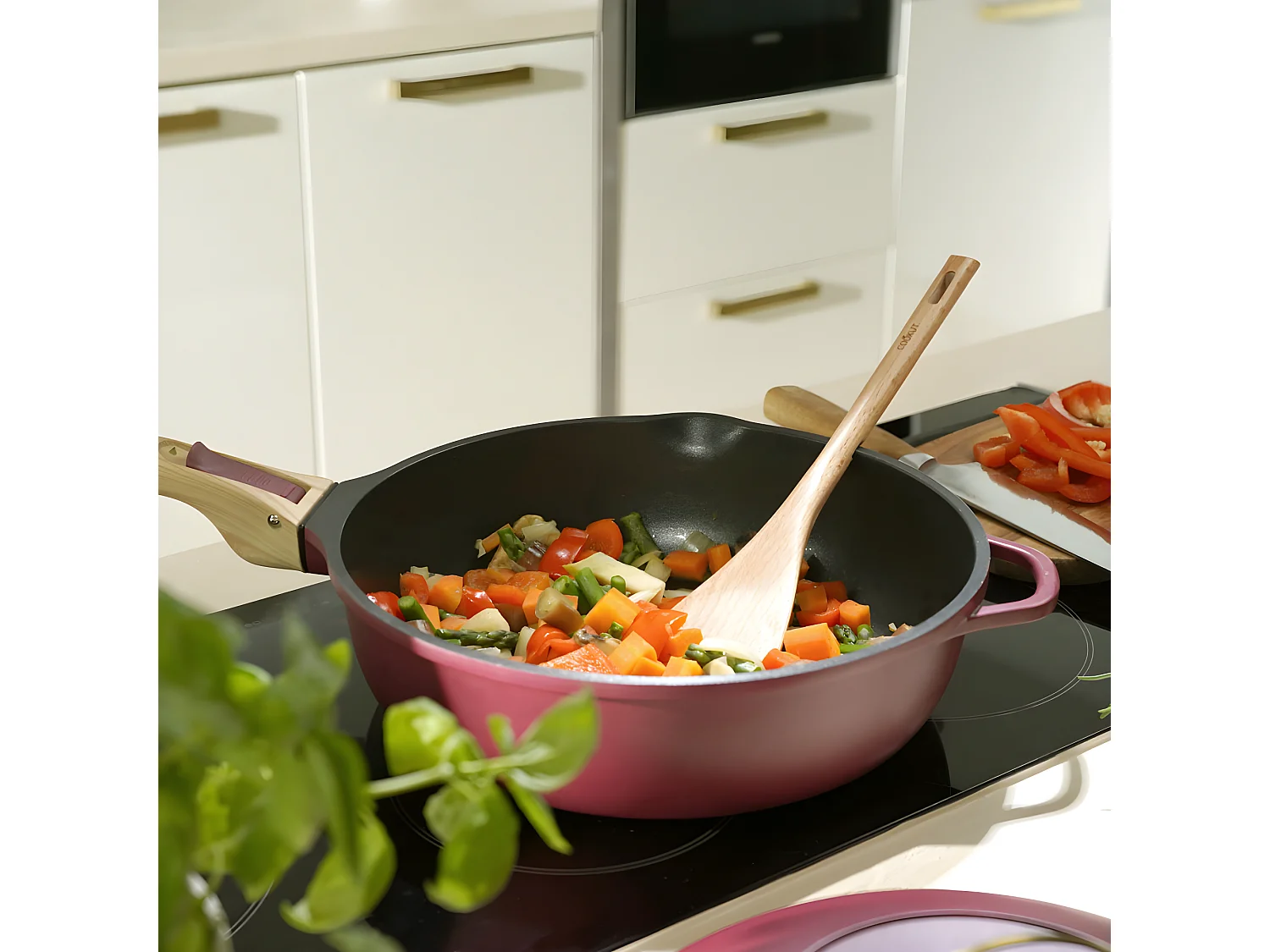 La fabuleuse poêle 8 en 1 pivoine 28 cm