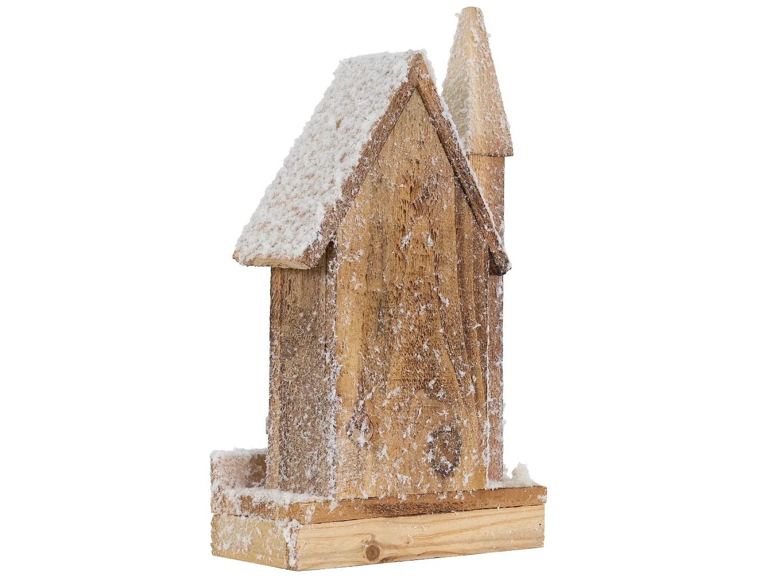 Maison de Noël décoration d'hiver LED ornement en bois avec minuterie 19x9x33 cm